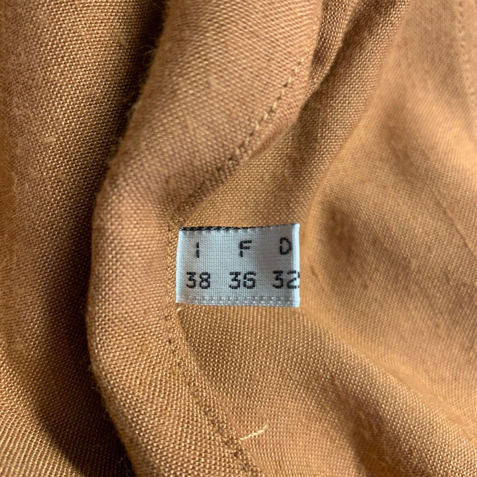 Claude Montana 4 Brown Linen Blend Pleated Flat Front Pants Suit Size S / US 4 / IT 40 - 8 Thumbnail