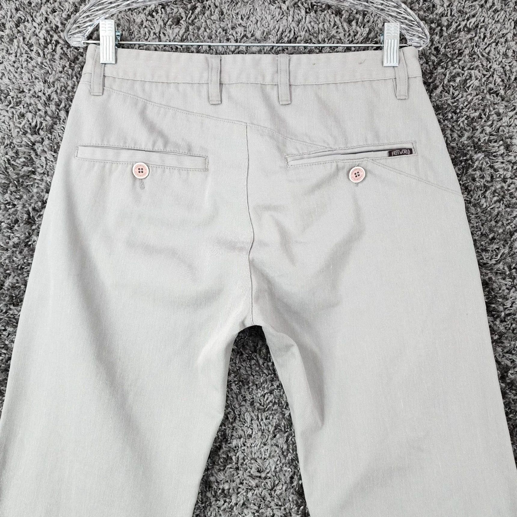 Vintage Free World Mens Gray Chino Pants Straight Leg Size 30 Size US 30 / EU 46 - 8 Thumbnail