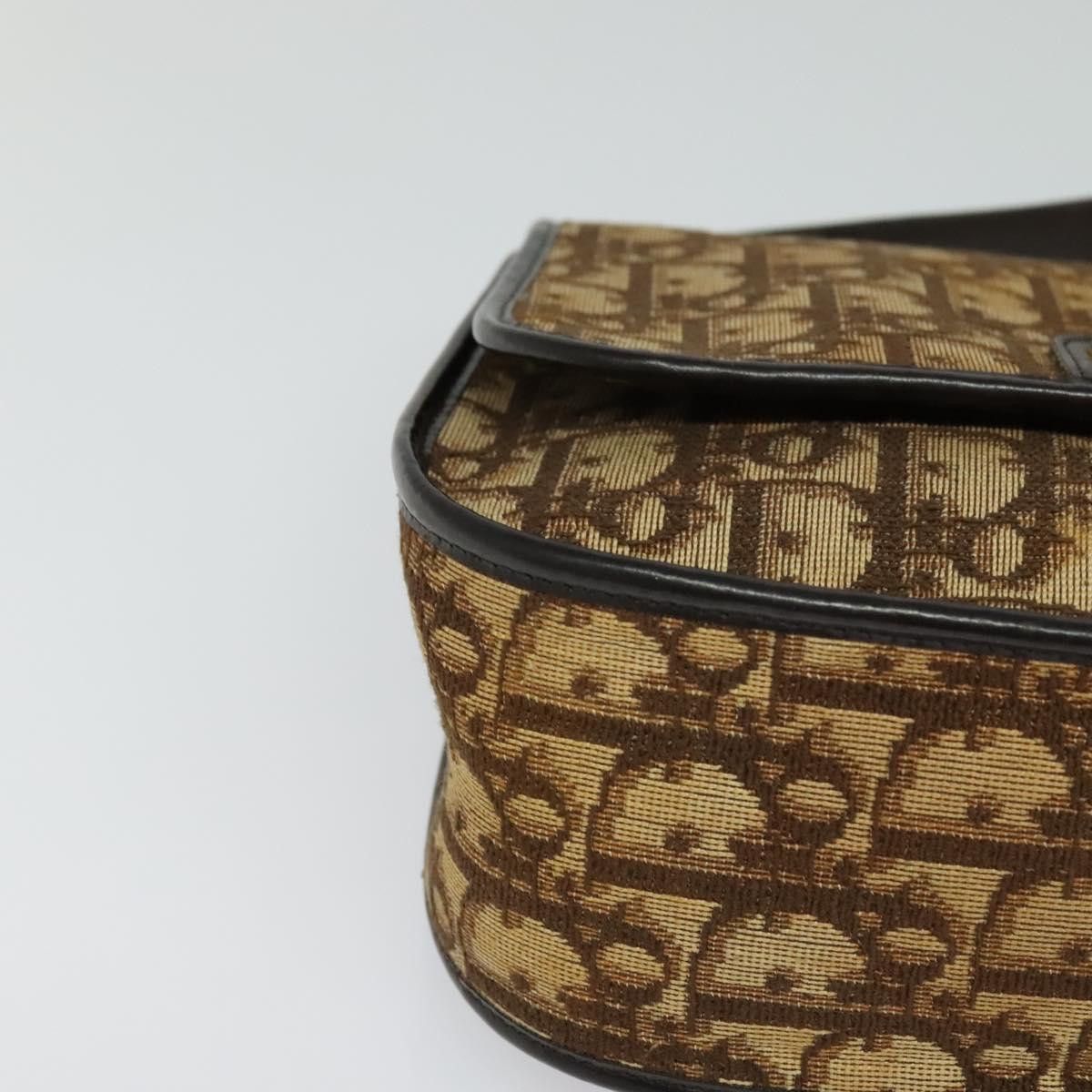 Dior DIOR Trotter Canvas Shoulder Bag Brown Gold Size ONE SIZE - 9 Thumbnail