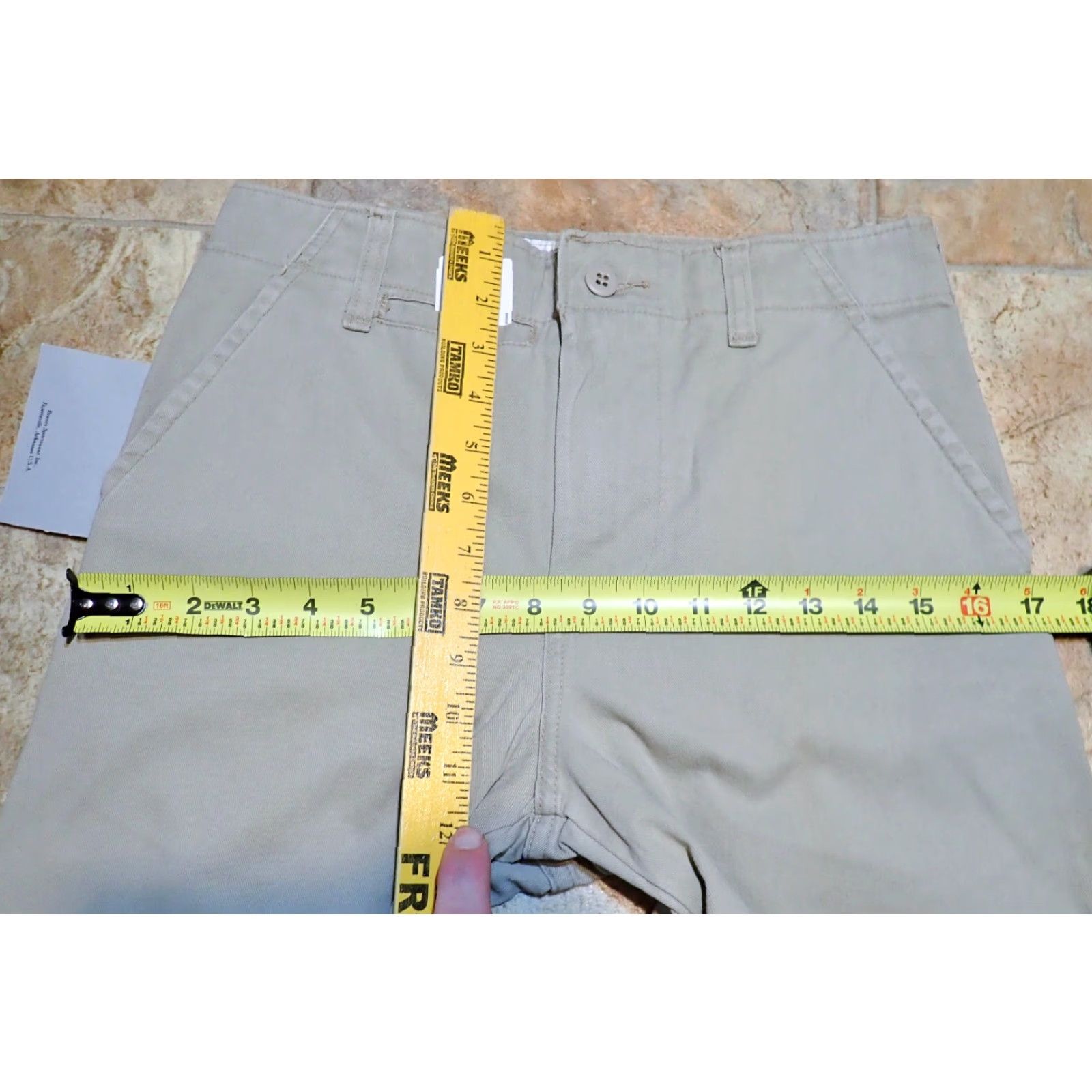 Vintage VINTAGE Brents Sportswear Khaki Chino Pants 28x32 USA Workwear Button Fly Straight Leg Classic Military Mens Size US 27 - 7 Thumbnail