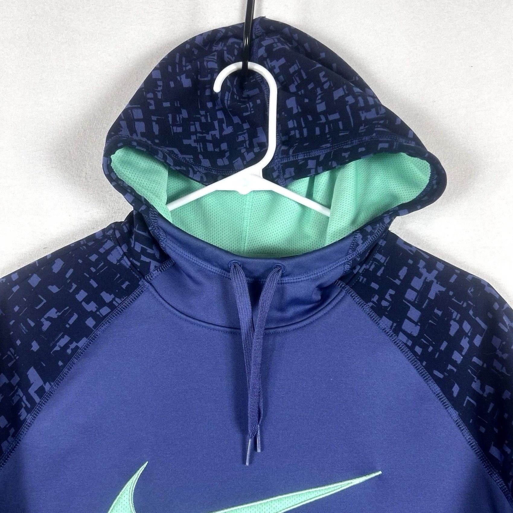 Nike Nike Dri Fit Mock Neck Hoodie Mens M Blue Sport Active Athletic Sweatshirt Size US M / EU 48-50 / 2 - 2 Thumbnail