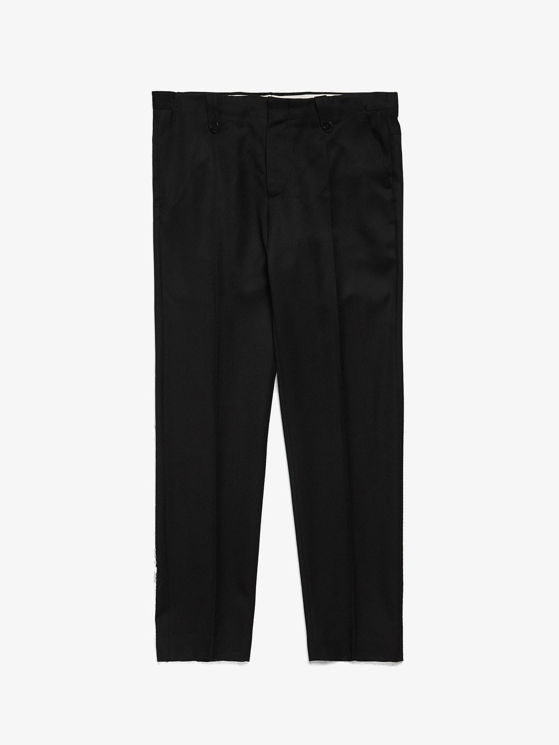 Maison Margiela Black Pleated Formal Wool Trousers Size US 34 / EU 50 - 1 Thumbnail