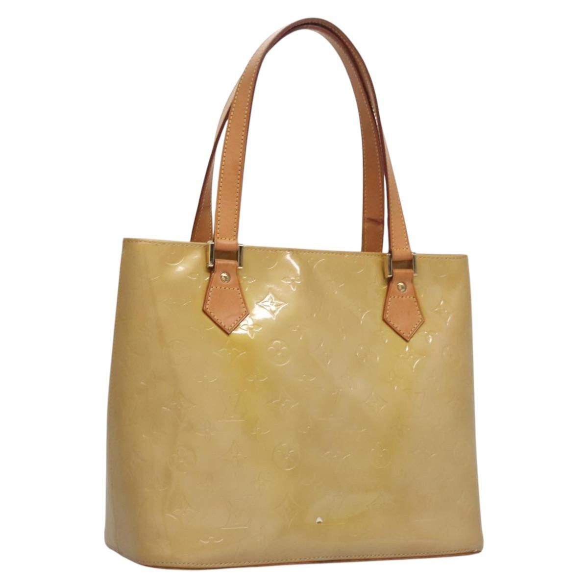 Louis Vuitton LOUIS VUITTON Monogram Vernis Houston Hand Bag Beige M91004 Size ONE SIZE - 1 Thumbnail