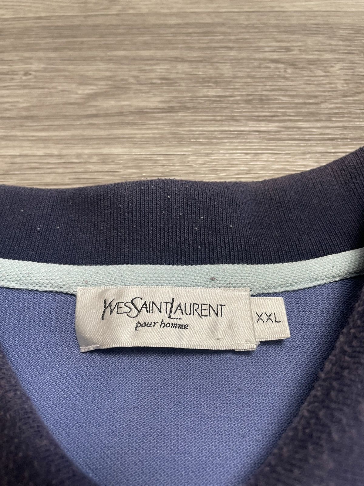 Yves Saint Laurent Vintage Yves Saint Laurent YSL Big Logo Polo Shirt Size US XXL / EU 58 / 5 - 12 Thumbnail