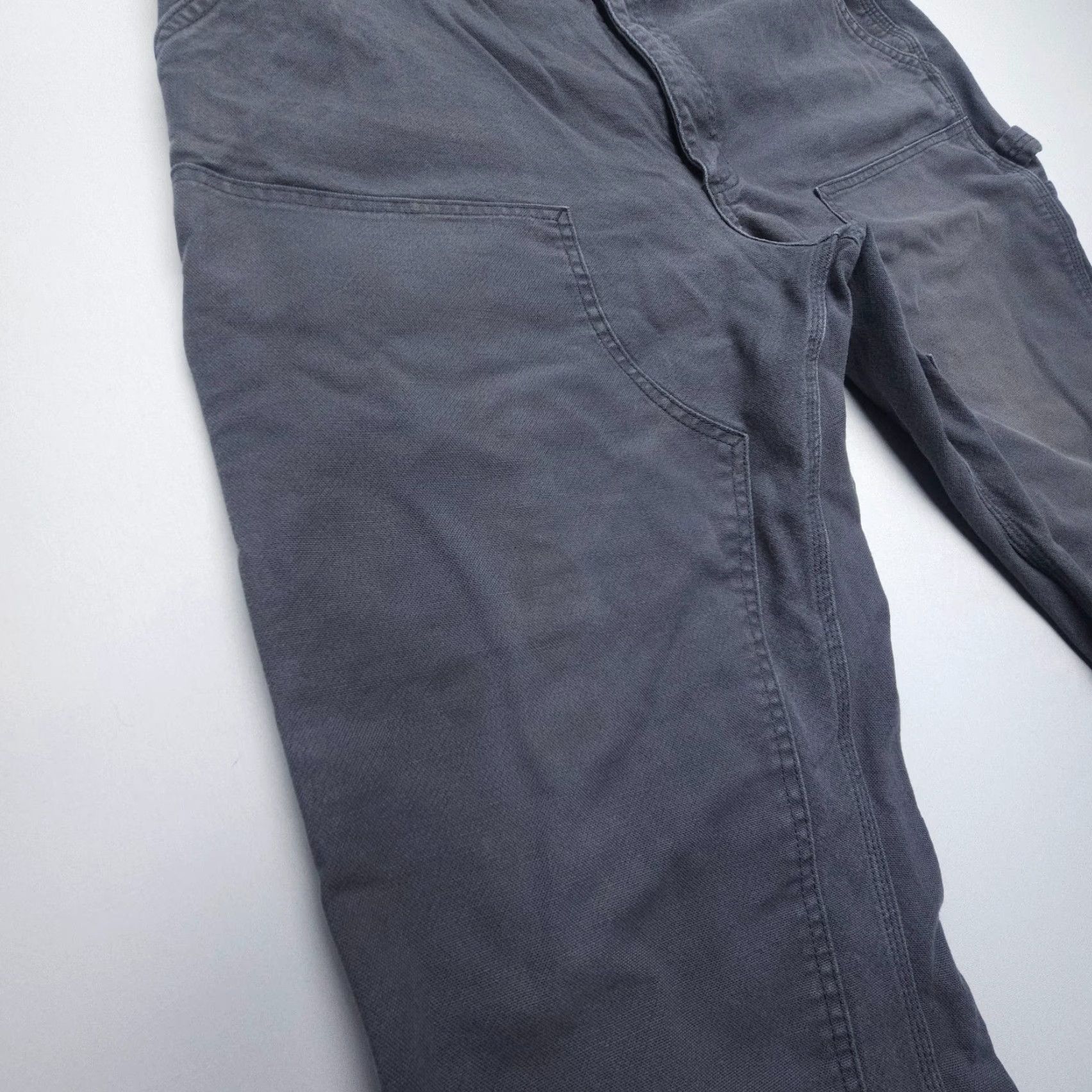 Carhartt Carhartt Rugged Flex Relaxed Canvas Double Knee Work Pants Mens 40 x 30 Inseam 30 Gray Flat Front 5-Pocket Logo Comfort Pockets Stretch Carpenter Size US 40 / EU 56 - 3 Thumbnail