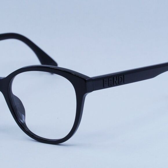 Fendi Fendi FE50024I 001 Eyeglasses Shiny Black 52mm Cat Eye Frame Size ONE SIZE - 2 Thumbnail