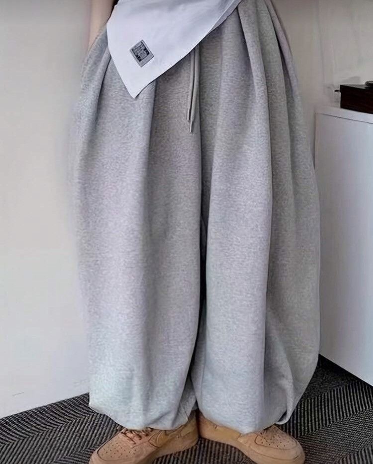 Japanese Brand ☁️ Volume-Fit Fleece Balloon Pants | Ultra Baggy Size US 29 - 2 Thumbnail