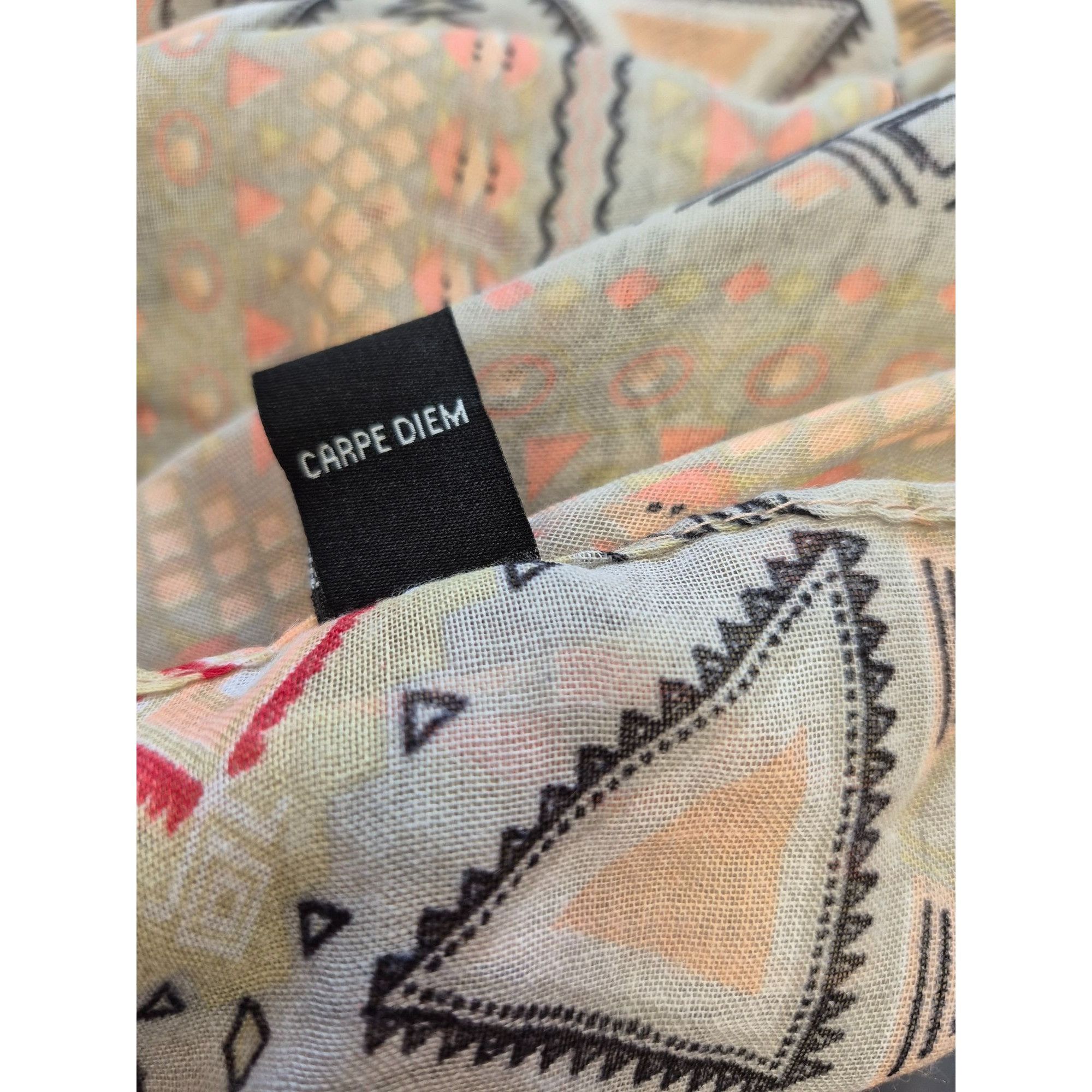 Other Bohemian Tribal Print Kimono Wrap Scarf Shawl Peach, Brown, Size ONE SIZE - 11 Thumbnail