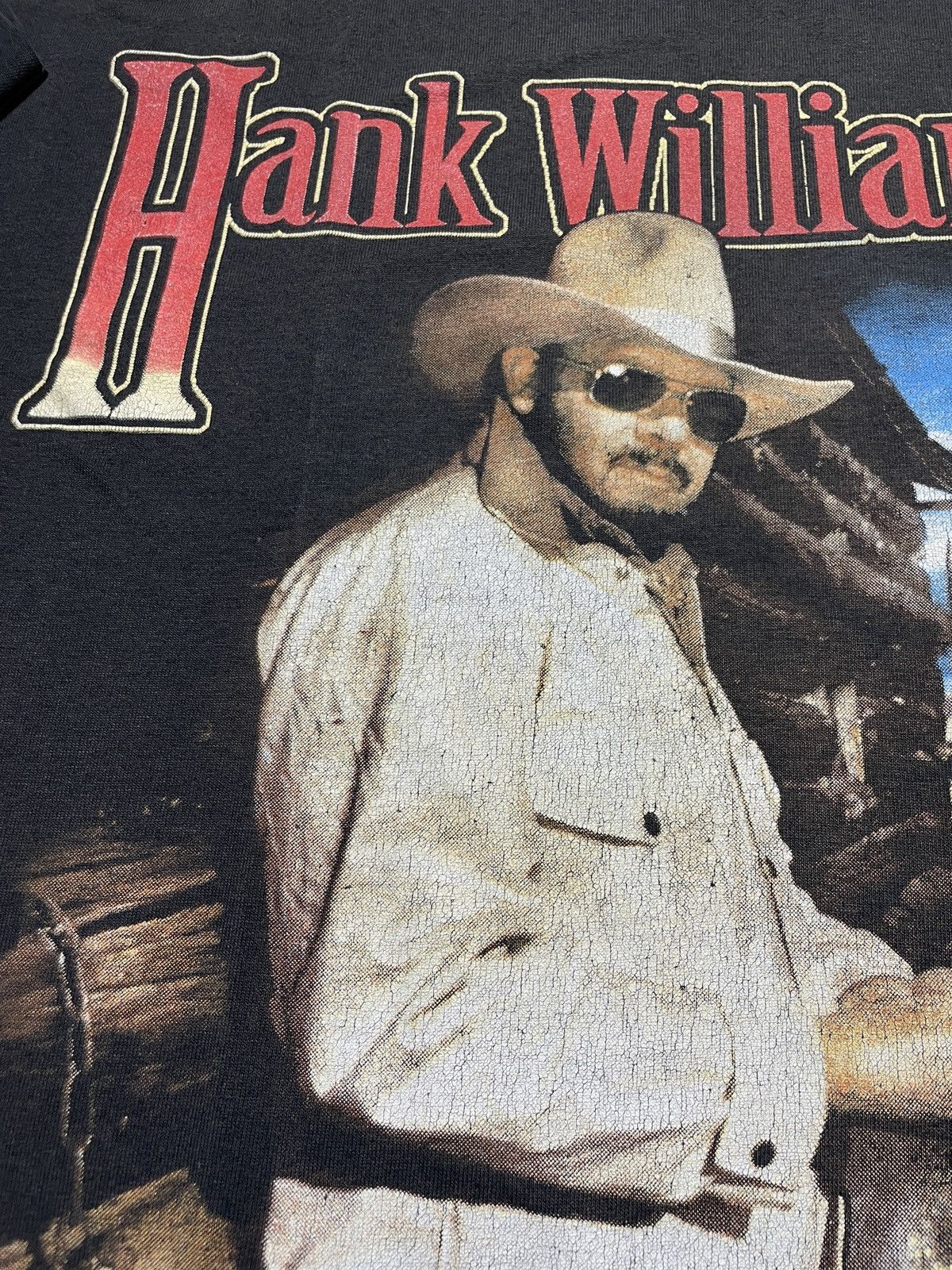 Band Tees 1996’s Hank Williams,Jr - Sunfaded Tee Size US L / EU 52-54 / 3 - 9 Thumbnail