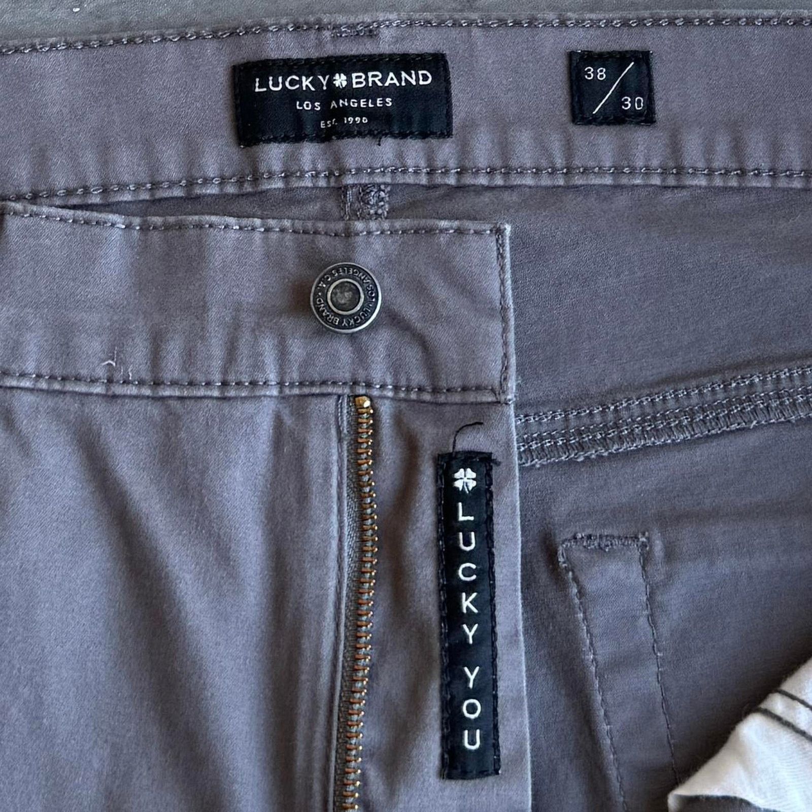 Japanese Brand × Lucky Brand Vintage Y2K Wolf Grey Lucky Brand Essential Casual Pants Size US 38 / EU 54 - 5 Thumbnail