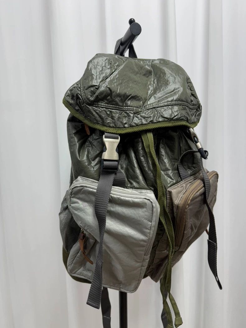 Yohji Yamamoto yohji yamamoto Color-block suede paneled padded backpack 2 Size ONE SIZE - 2 Thumbnail