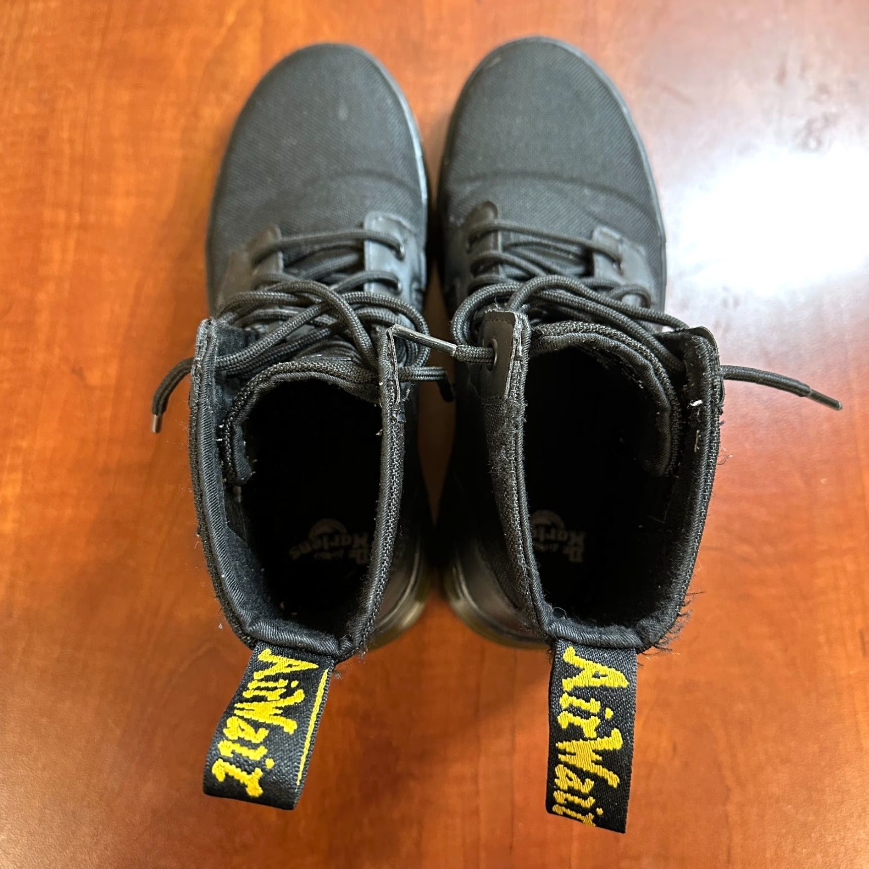 Dr. Martens Dr. Martens Boots Women 9 Black Nylon Canvas Lace Up Combat Opium Casual Travel 9 US Mens Womens Boys Girls Size US 7 / IT 37 - 4 Thumbnail