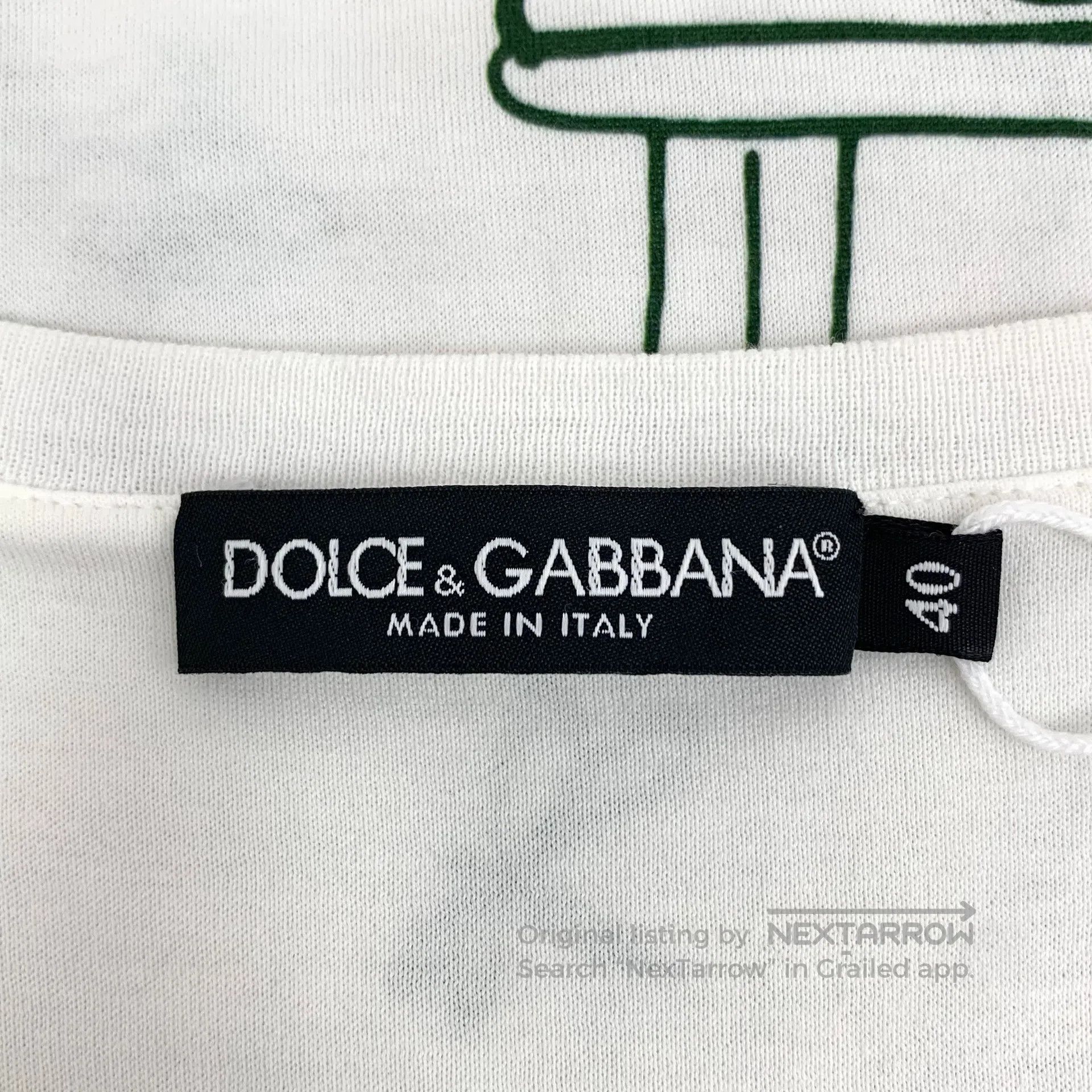Dolce & Gabbana Dolce Gabbana White cartoon doodle print cotton round neck Size S / US 4 / IT 40 - 5 Thumbnail