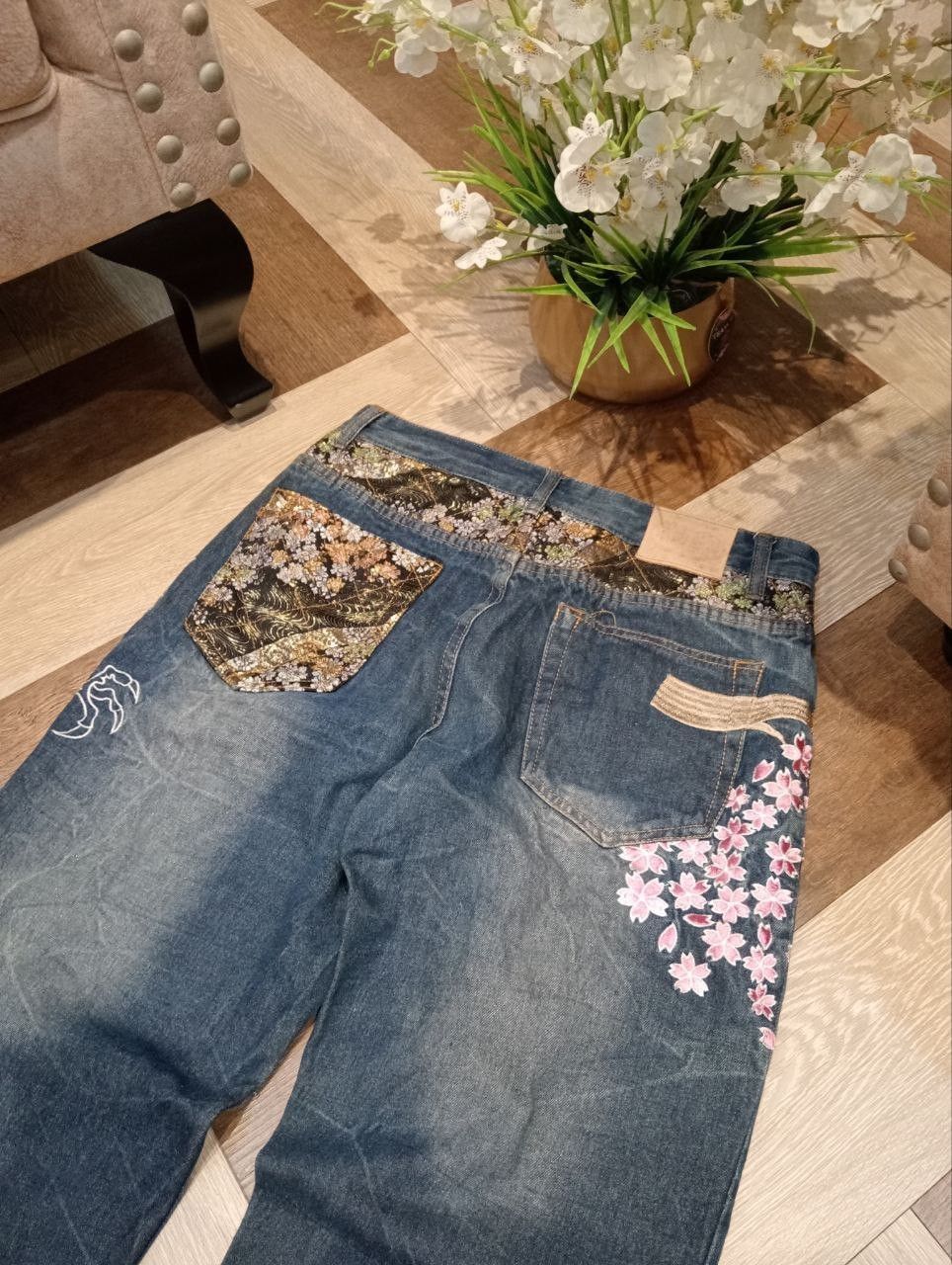 Japanese Brand HISHYOUHAKUREI ORIGINAL WAGARA DENIM SUKAJAN DRAGON PANTS Size US 32 / EU 48 - 11 Thumbnail