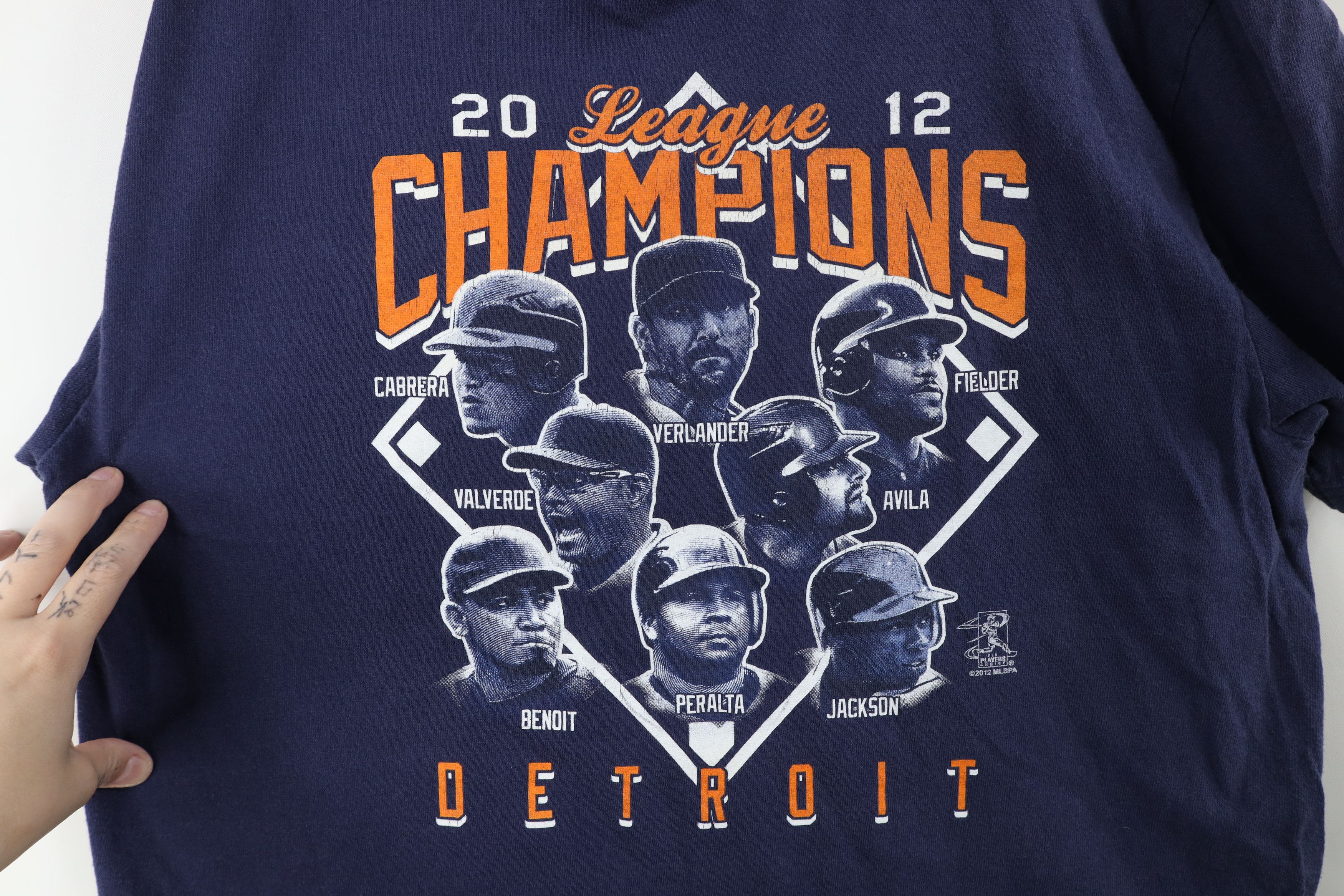 Vintage Vintage Y2K AL Champs Detroit Tigers Baseball T-Shirt Blue Size US L / EU 52-54 / 3 - 4 Thumbnail