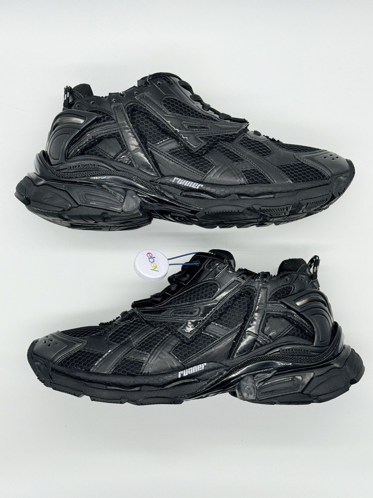 Balenciaga Size 12 - Balenciaga Runner Sneaker Black Size US 12 / EU 45 - 2 Thumbnail