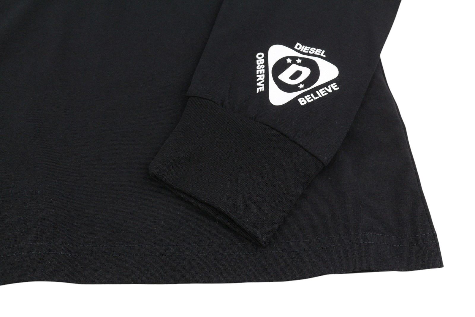 Diesel T-JUST-LS-B52 M Black Tricot Printed T-Shirt 40996 Size US M / EU 48-50 / 2 - 5 Thumbnail