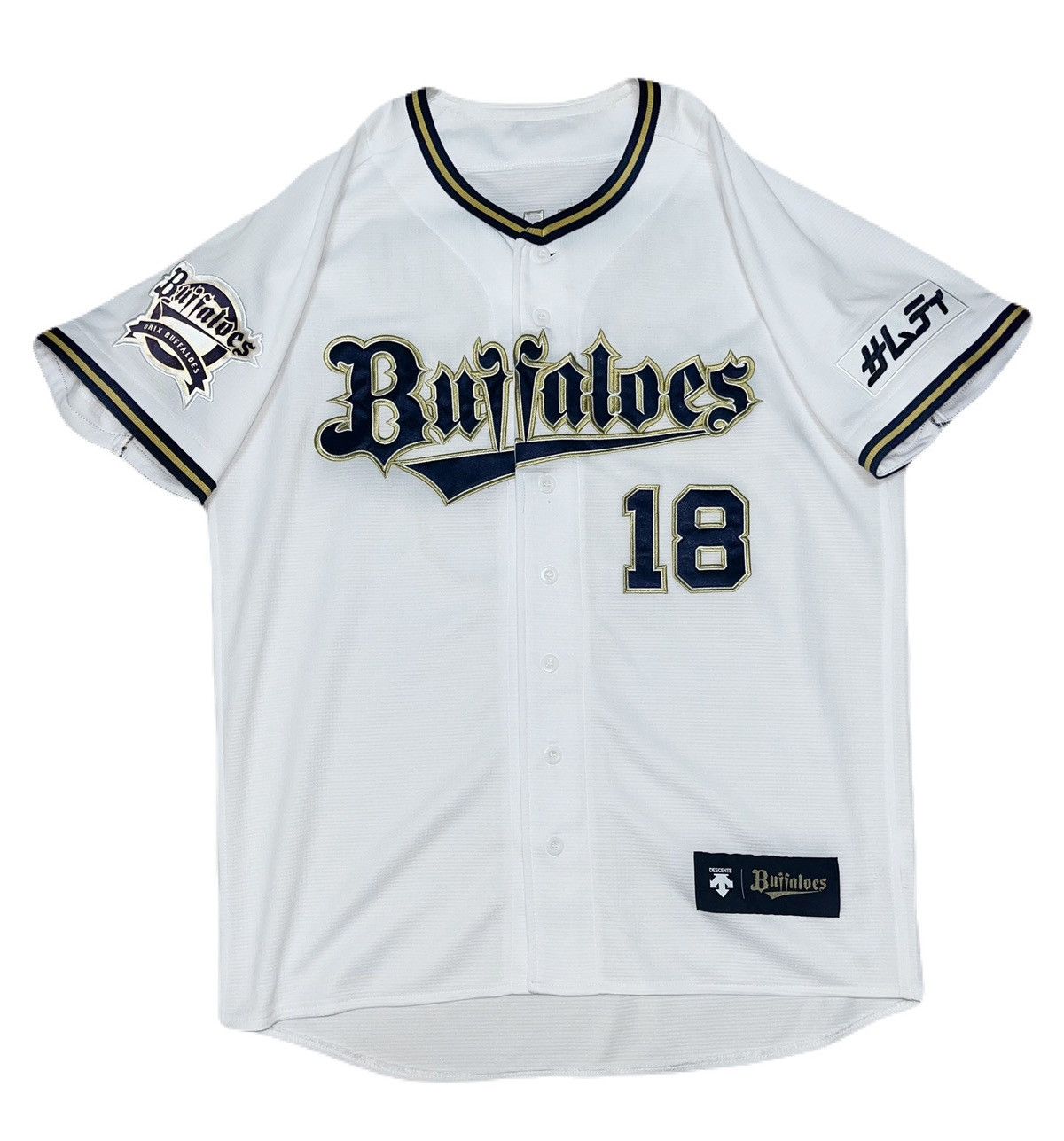 Descente Yoshinobu Yamamoto Orix Buffaloes Home Authentic Jersey Size US M / EU 48-50 / 2 - 2 Thumbnail