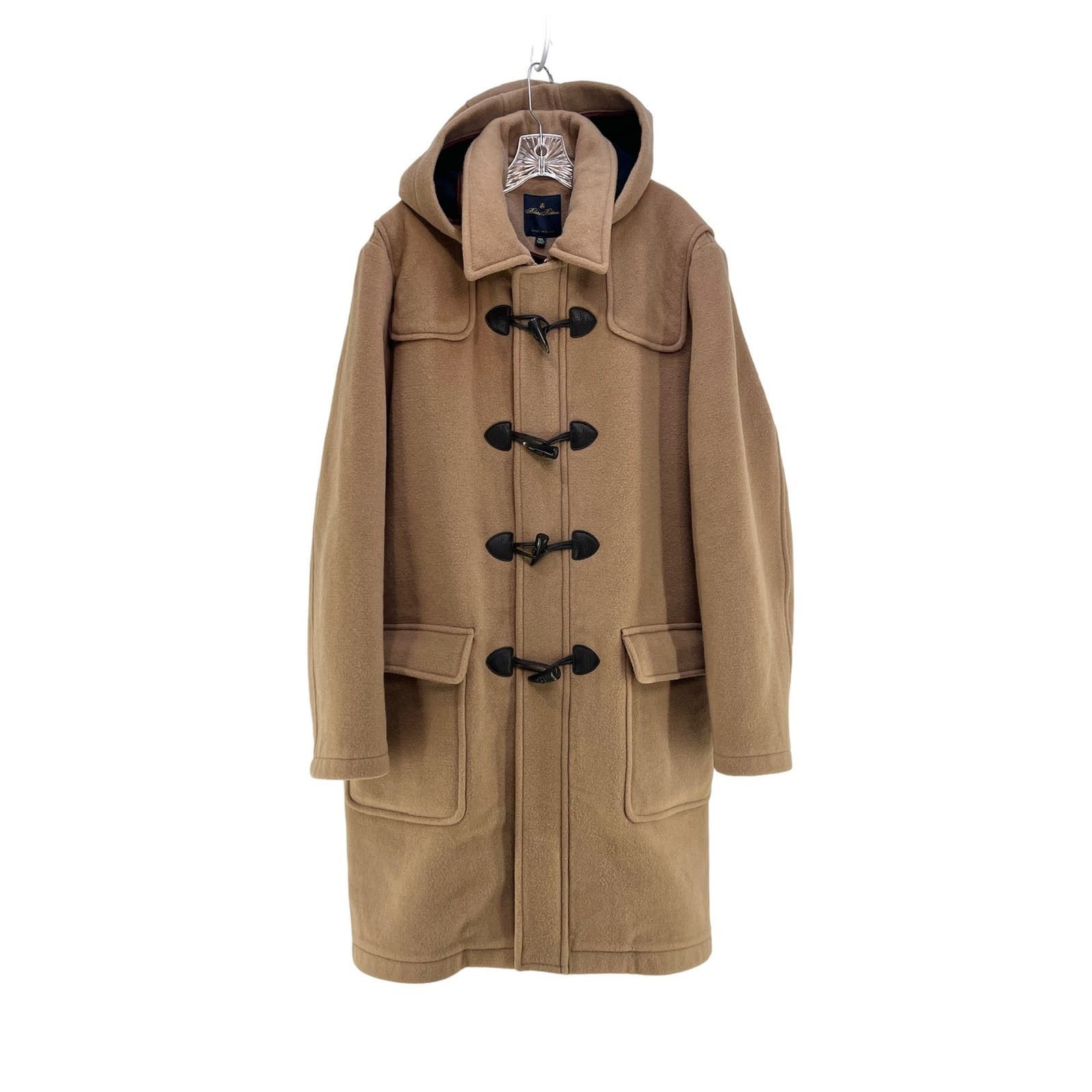 image of Brooks Brothers Wool Duffle Coat Camel Tan Heavy Winter Coat, Men's (Size 2XL)