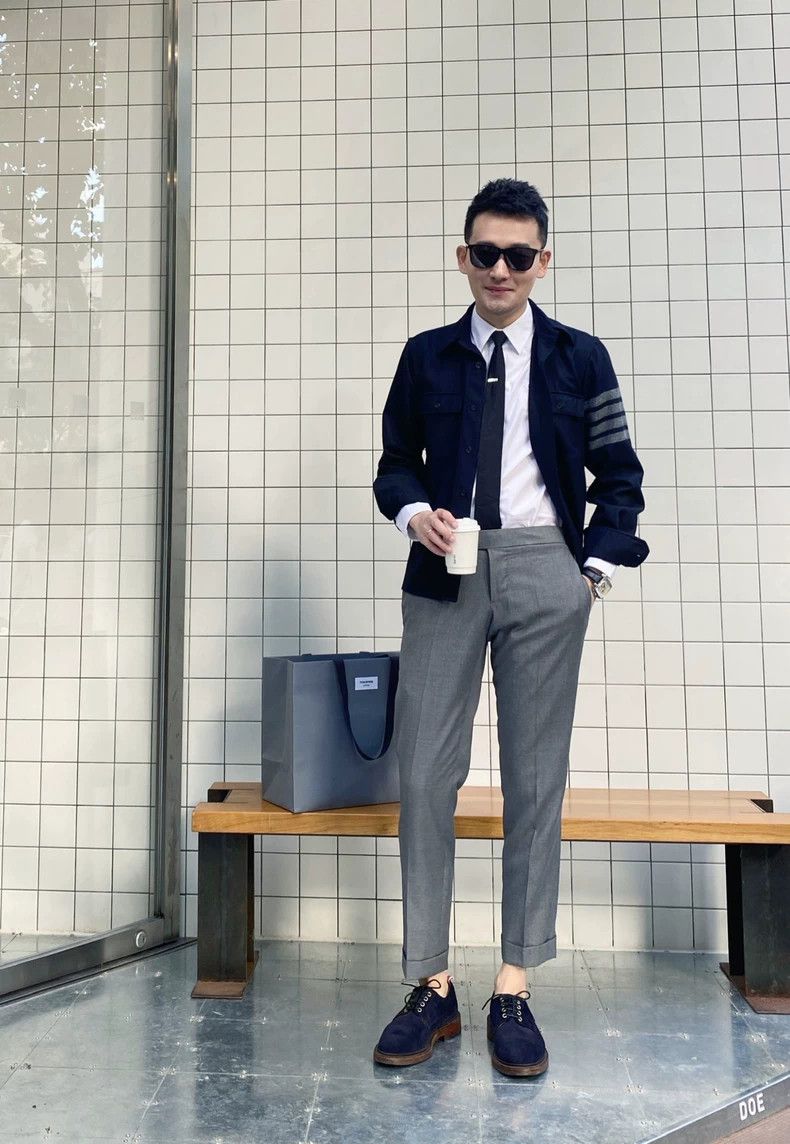 Thom Browne Size 0 Classic medium gray suit trousers 2503