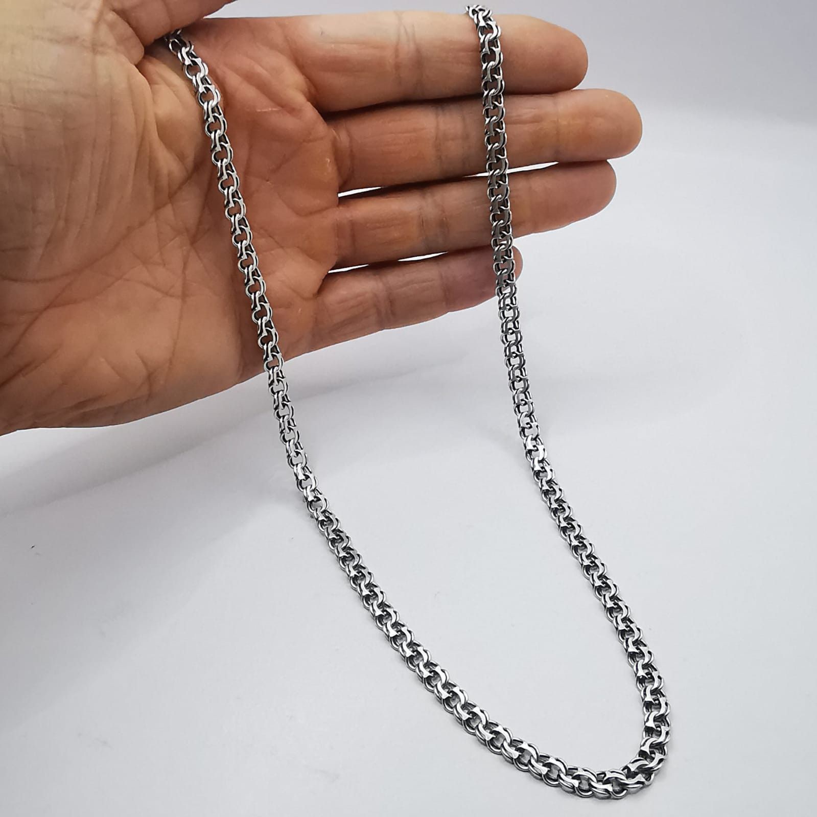 Sterling Silver Vintage Jewelry Chain, 925 Sterling Silver, Signed 23.82g Size ONE SIZE - 8 Thumbnail