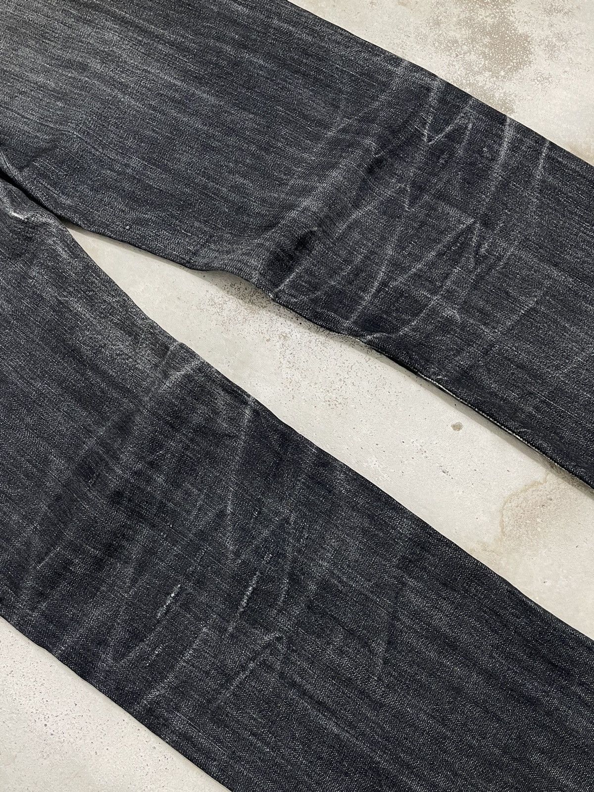Edwin × Japanese Brand Edwin 403 International Basic Black Washed Distressed Denim Size US 32 / EU 48 - 11 Thumbnail