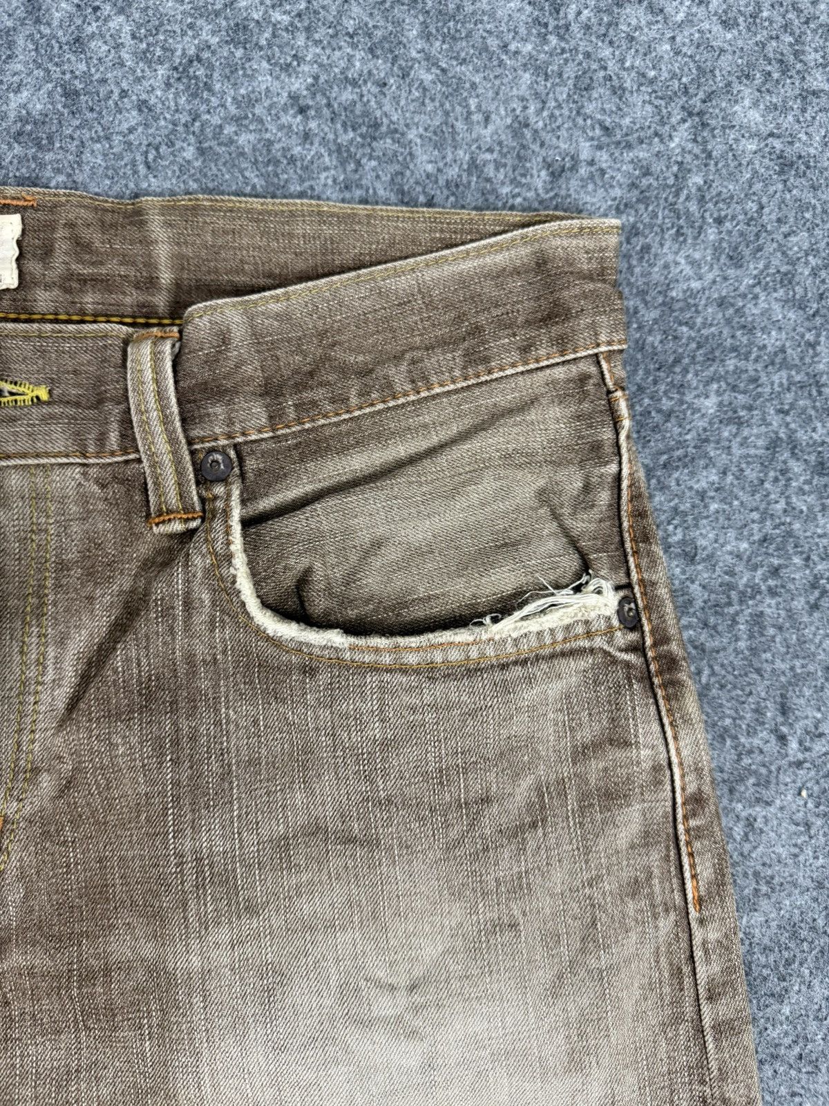 Kapital A15 VINTAGE EDWIN BROWN 505ZX SELVEDGE Size US 32 / EU 48 - 7 Thumbnail