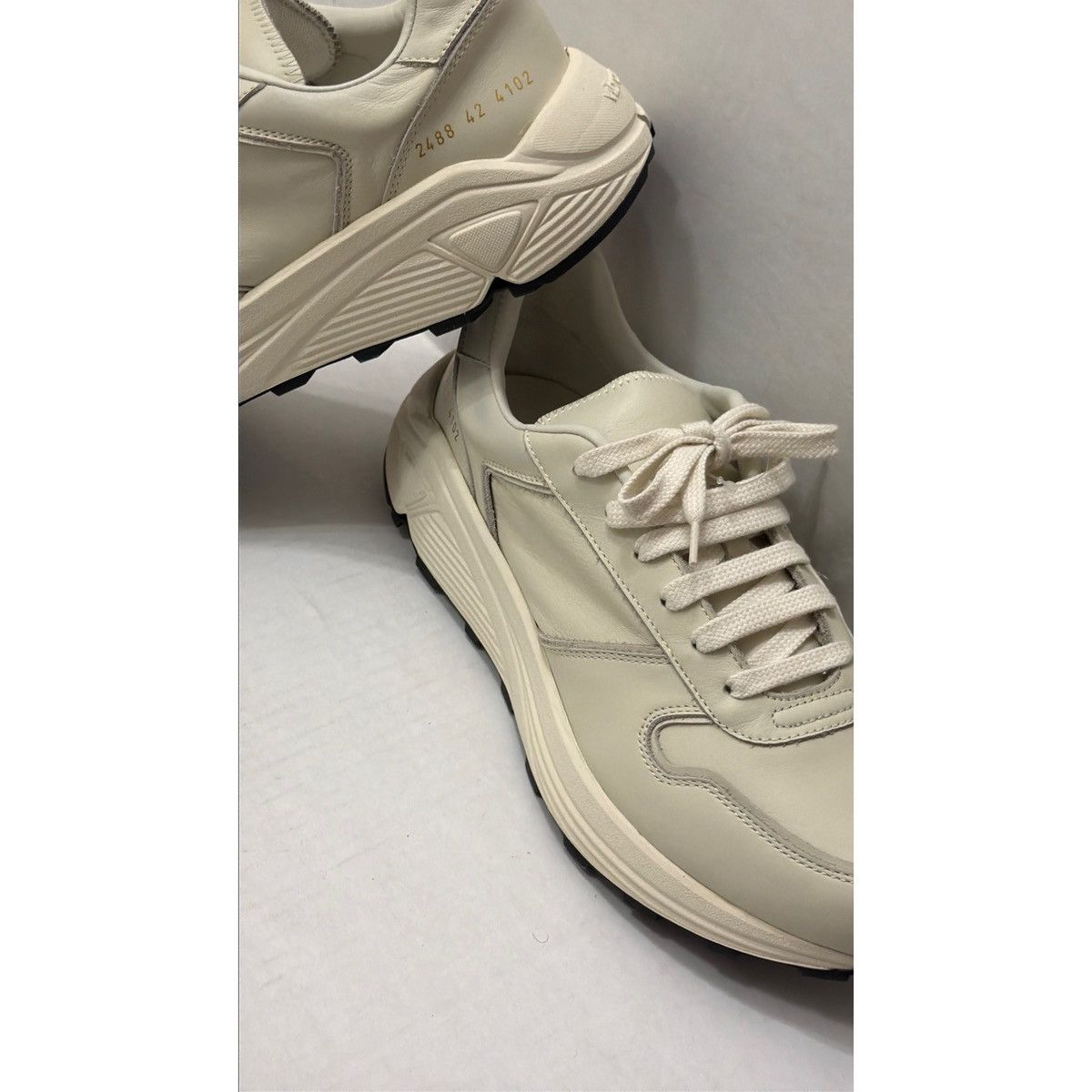 Common Projects COMMON PROJECTS PREMIUM RUNNER OFF WHITE SNEAKER Size US 9 / EU 42 - 17 Thumbnail