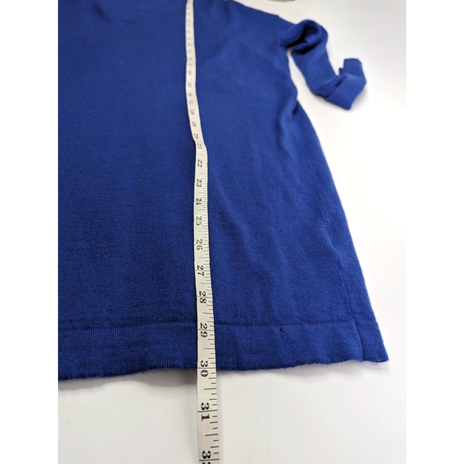 Eileen Fisher Eileen Fisher Merino Wool Sweater XS V-Neck Knit Blue Pullover Womens R3MF-1 Size XS / US 0-2 / IT 36-38 - 6 Thumbnail