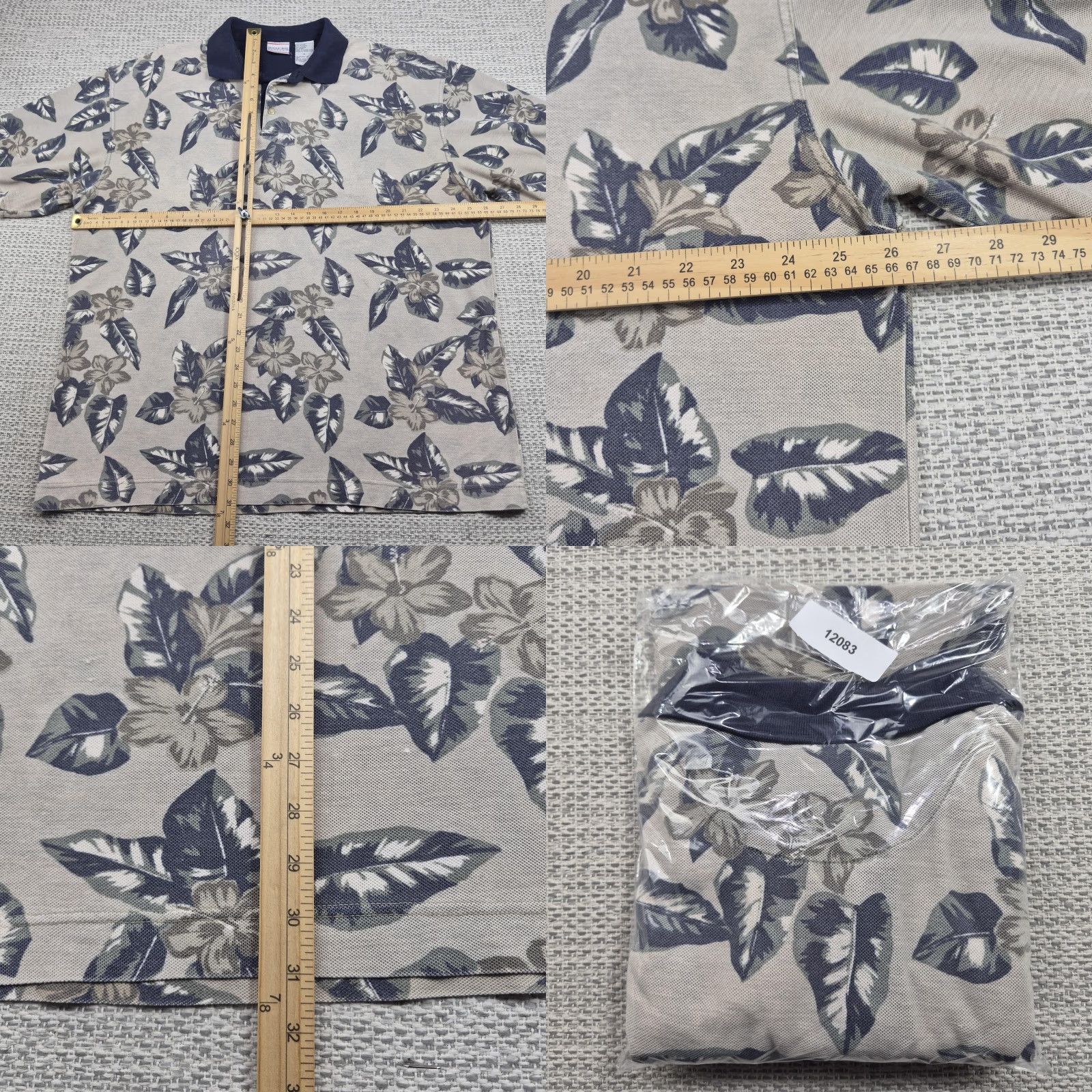 Bugle Boy VINTAGE Bugle Boy Polo Shirt Mens XL Beige Floral Hawaiian Tropical 90s Shirt Polo Mens XL Beige Floral Hawaiian 90s Size US XL / EU 56 / 4 - 8 Thumbnail