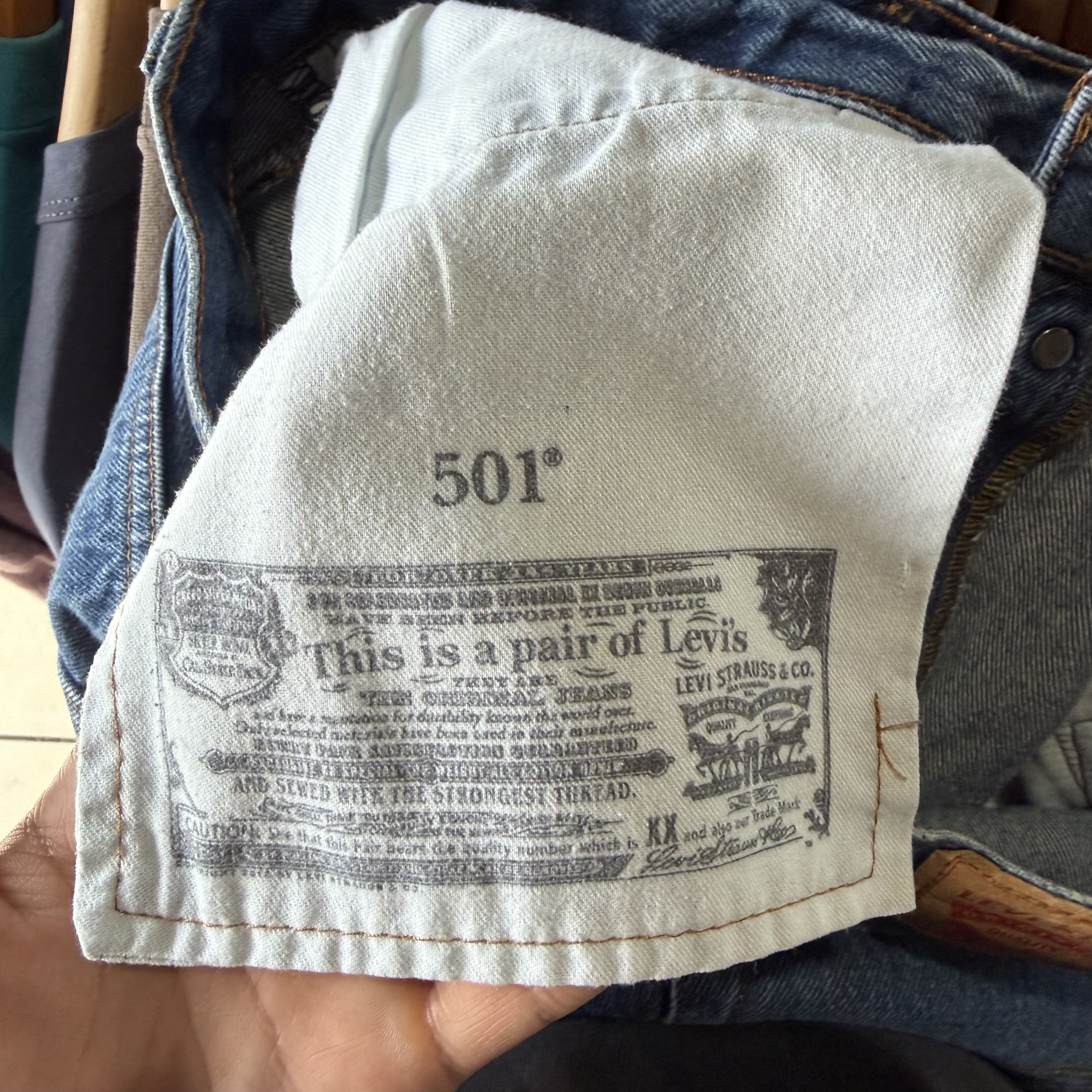 Levi's VTG Levi's 501 Jeans Dark Blue Denim Button Fly Straight Leg Size US 35 - 9 Thumbnail