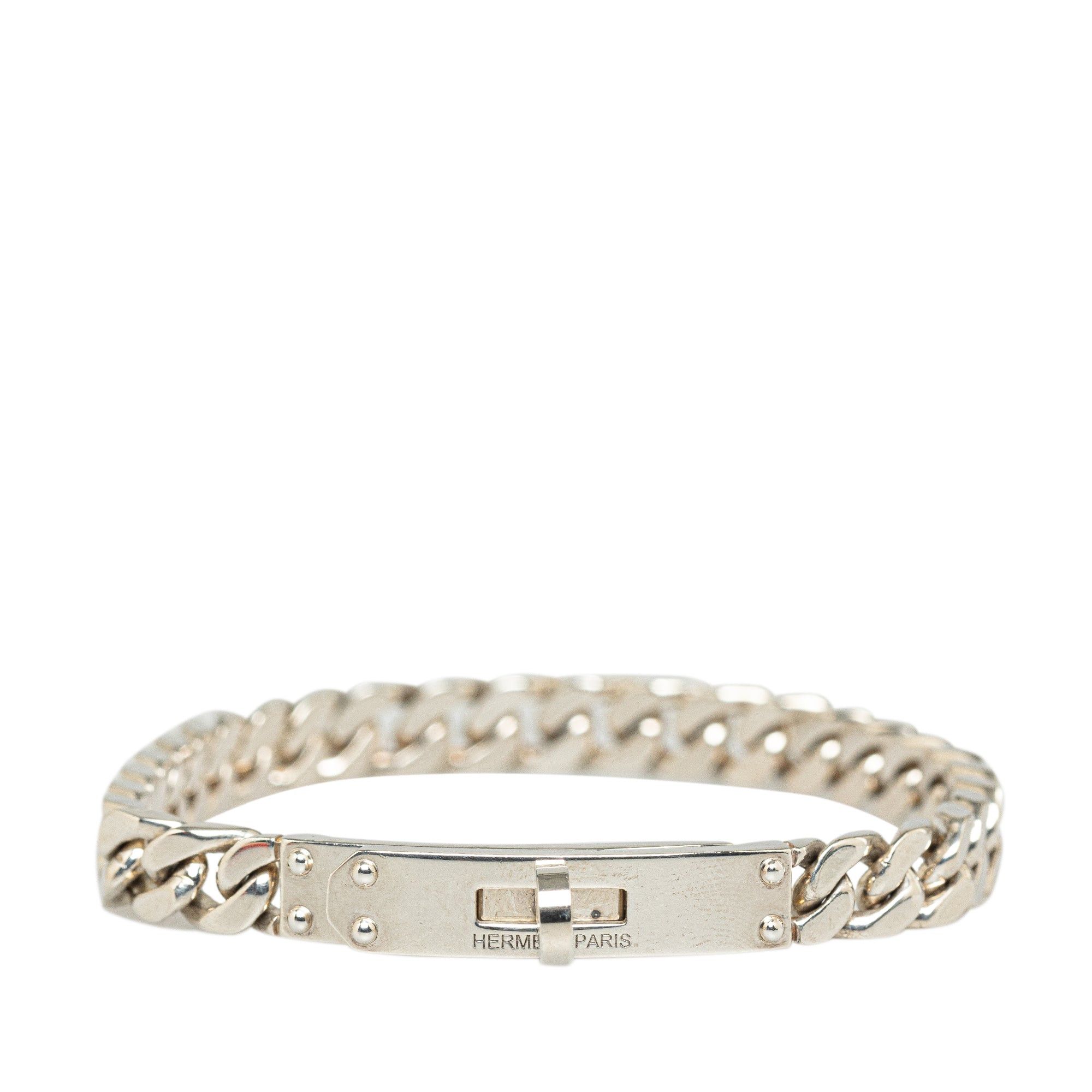 image of Hermes Kelly Gourmette Link Bracelet Costume Bracelet in Silver, Women's