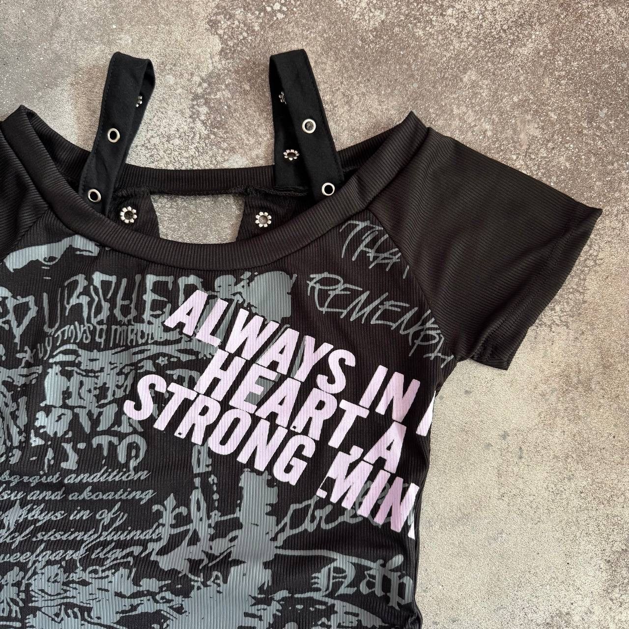 20471120 × Vintage Opium Y2K Goth Punk Avant Garde Affliction Style T-Shirt Size S / US 4 / IT 40 - 5 Thumbnail
