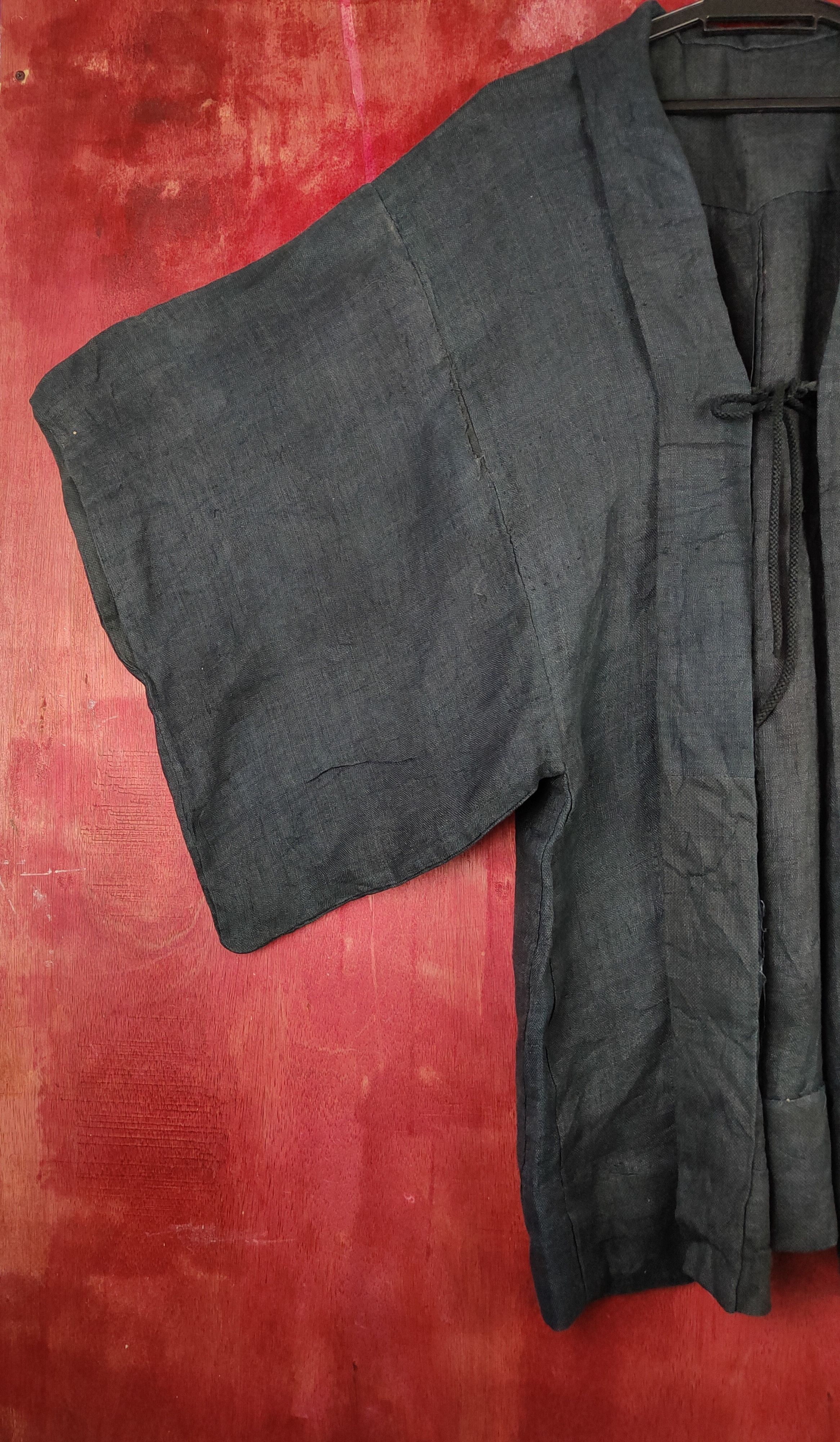 Komono Japan vintage Dark Blue Kimono #S1365 Size US L / EU 52-54 / 3 - 3 Thumbnail