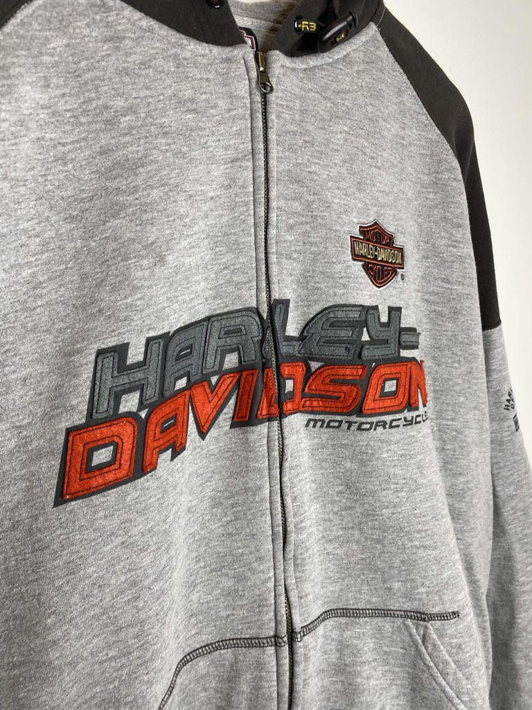 Harley Davidson Vintage Y2K Harley Davidson Hoodie Gray Black Orange Size XL Size US XL / EU 56 / 4 - 4 Thumbnail