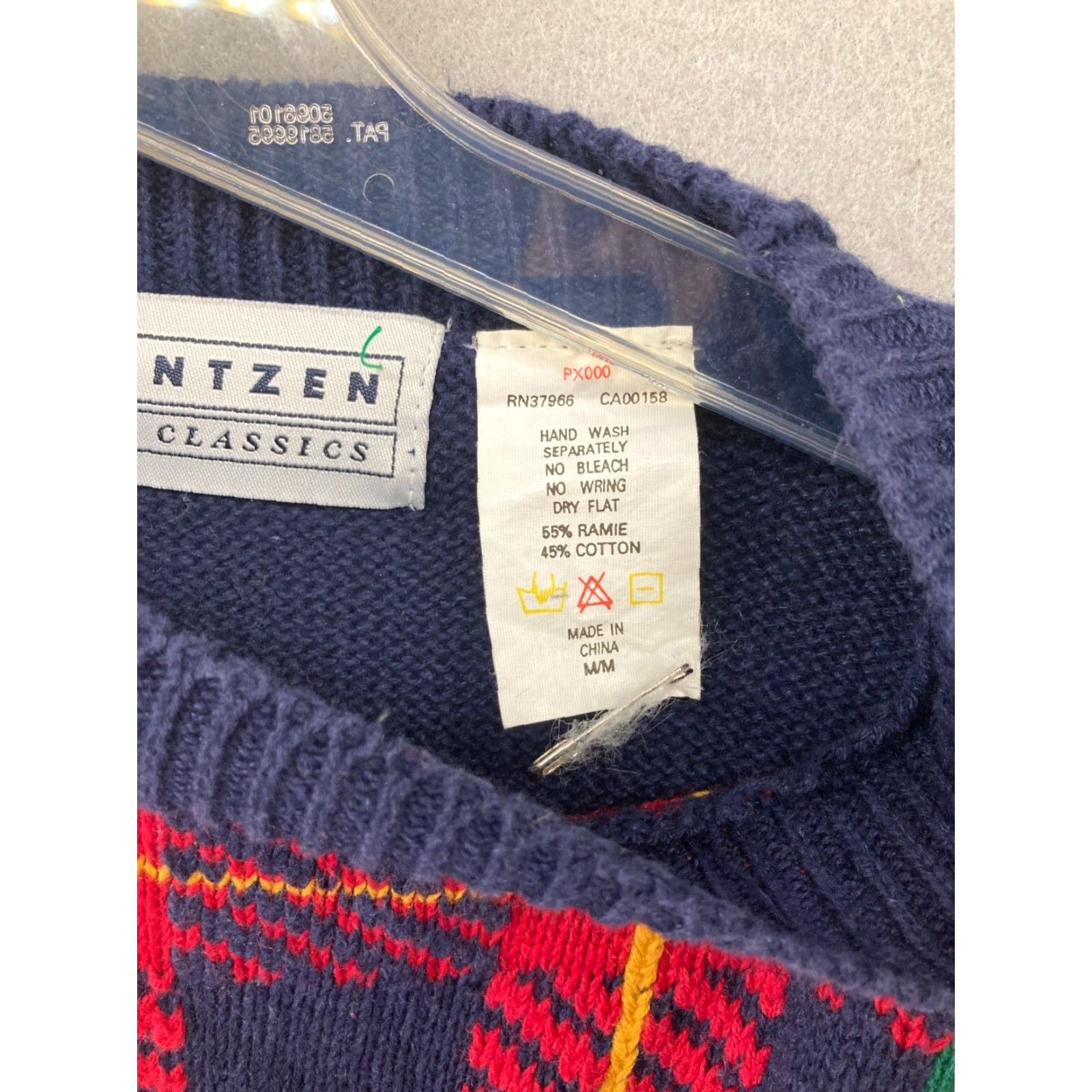 Jantzen Jantzen Sweater Womens Medium Blue Hand Embroidered Plaid Knit 90s Vintage Crew Neck Pullover Womens Size M / US 6-8 / IT 42-44 - 6 Thumbnail