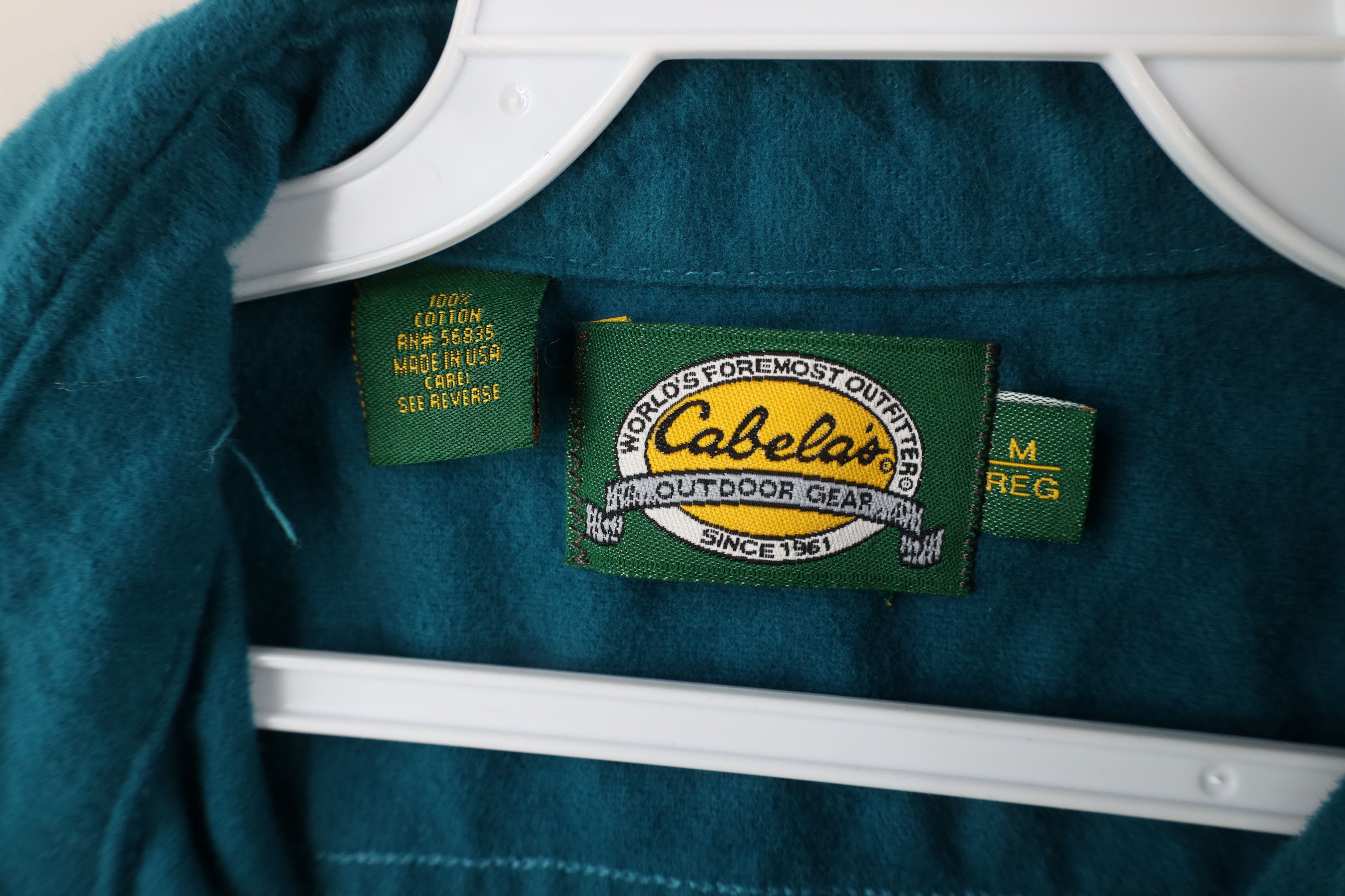 Cabelas × Vintage Vintage 90s Cabelas Cloth Button Shirt Blue Cotton USA Size US M / EU 48-50 / 2 - 6 Thumbnail