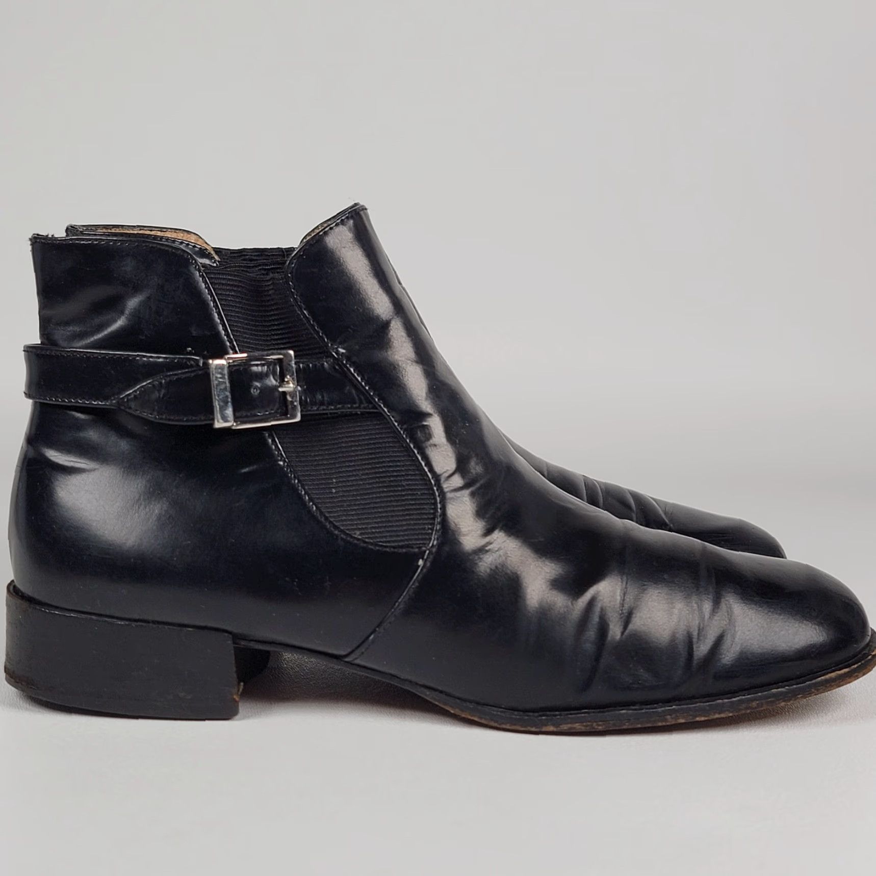 Ralph Lauren Ralph Lauren Collection Black Leather Ankle Chelsea Boots Mens 6 1/2 (US 6) Leather Slip-On EUC Size US 6 / EU 39 - 2 Thumbnail