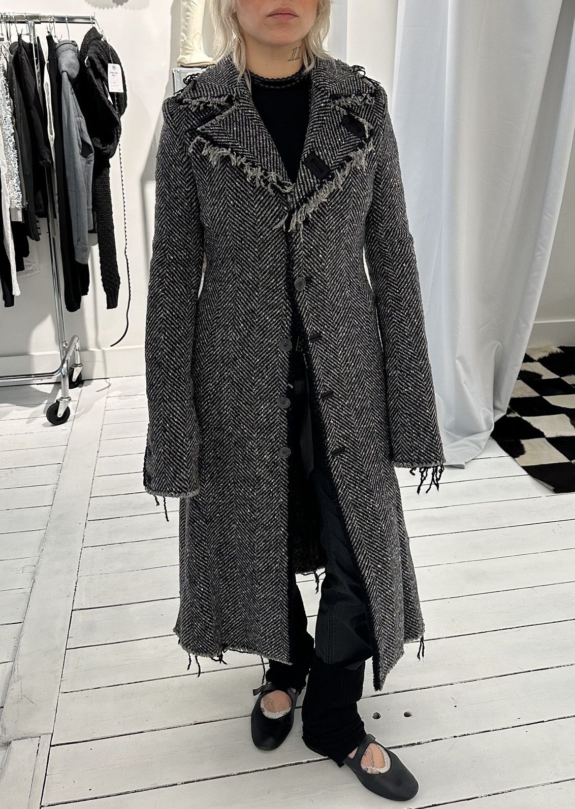 Japanese Brand Japanese designer Full Nelson Distressed wool long coat Size M / US 6-8 / IT 42-44 - 1 Thumbnail