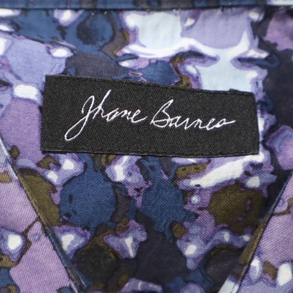 Vintage Jhane Barnes Cotton All Over Print Button Up Shirt Purple Men's 2XL Size US XXL / EU 58 / 5 - 5 Thumbnail