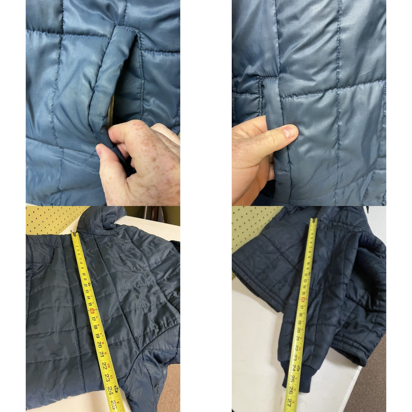 Vintage VINTAGE Shearling Mens XL Sportsmaster Blue Nylon High Pile Fleece Zip Jacket Quilted Winter Size US XL / EU 56 / 4 - 8 Thumbnail