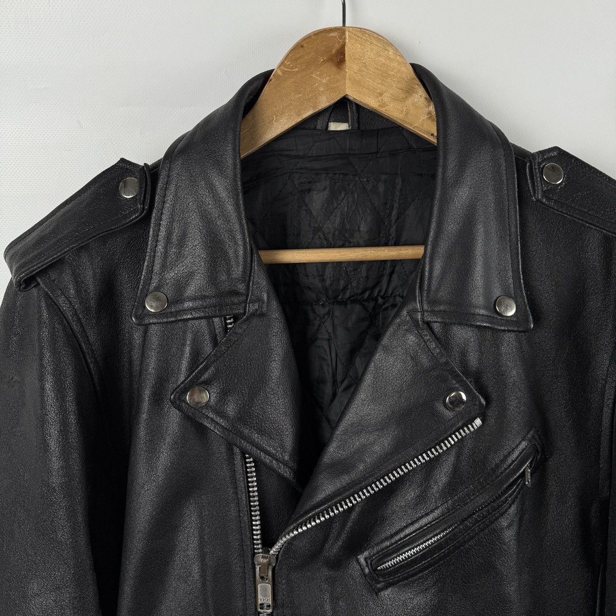Band Tees × Vintage Vintage Leather Biker Jacket With 2002 Burzum Patch Size M? Size US M / EU 48-50 / 2 - 8 Thumbnail