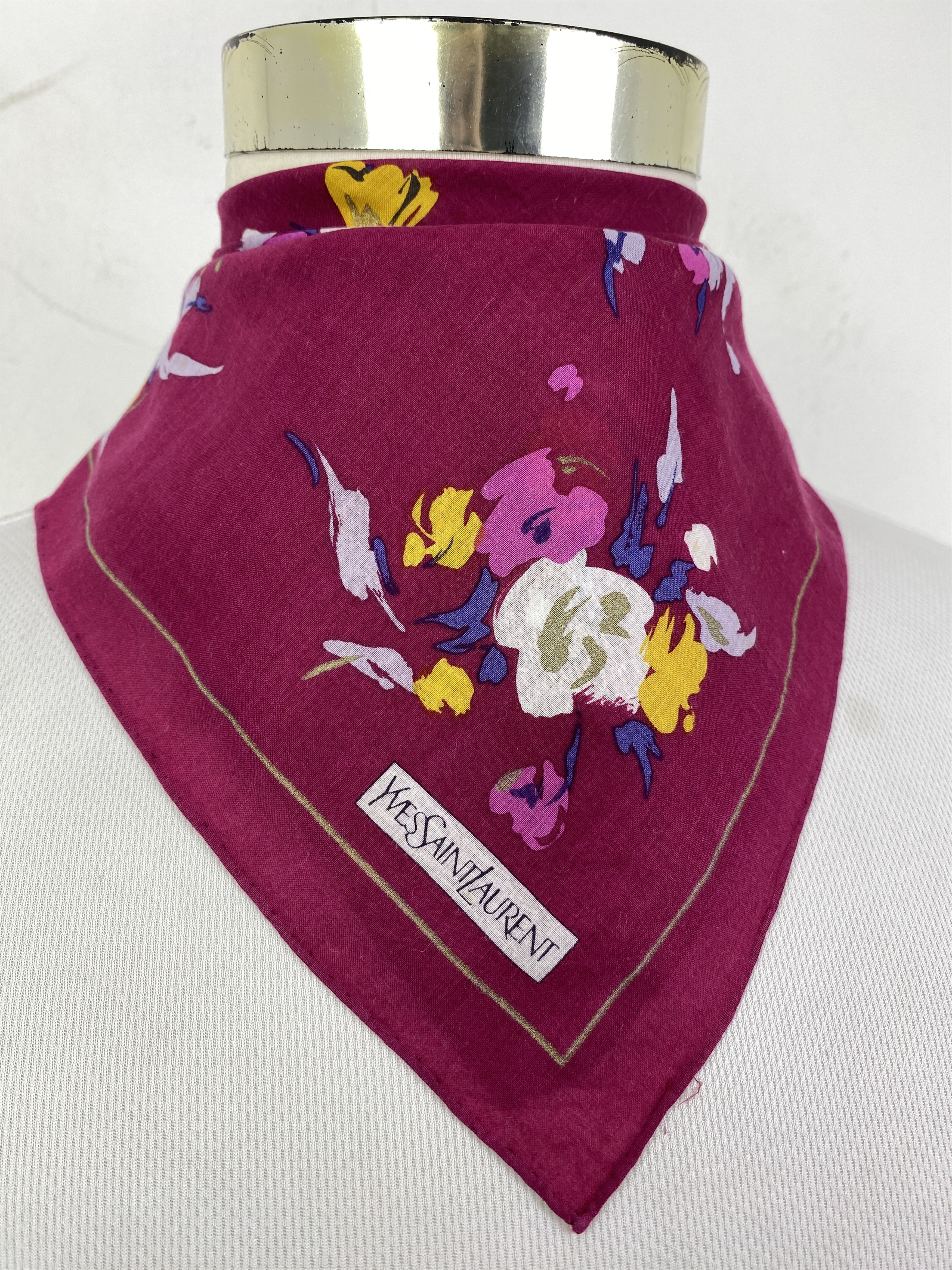 Yves Saint Laurent Yves Saint Laurent Handkerchief / Neckerchief HKC0938 Size ONE SIZE - 2 Thumbnail