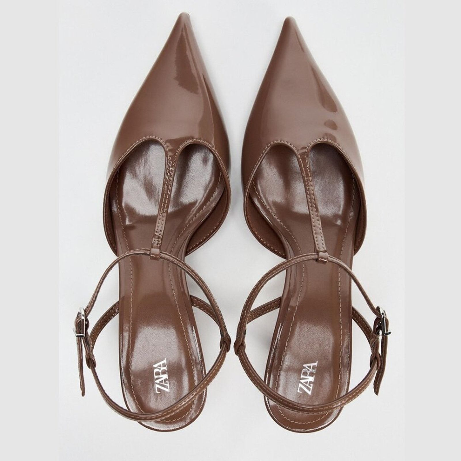 Zara ZARA Faux Patent Leather Heels Size US 10 / IT 40 - 17 Thumbnail