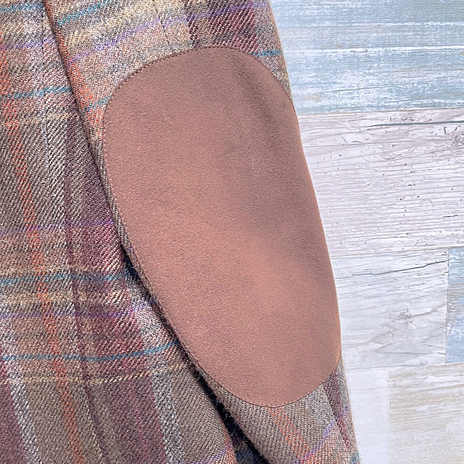 Paul Fredrick Paul Fredrick Wool Donegal Tweed Sport Coat Brown Plaid41R Size 40R - 8 Thumbnail