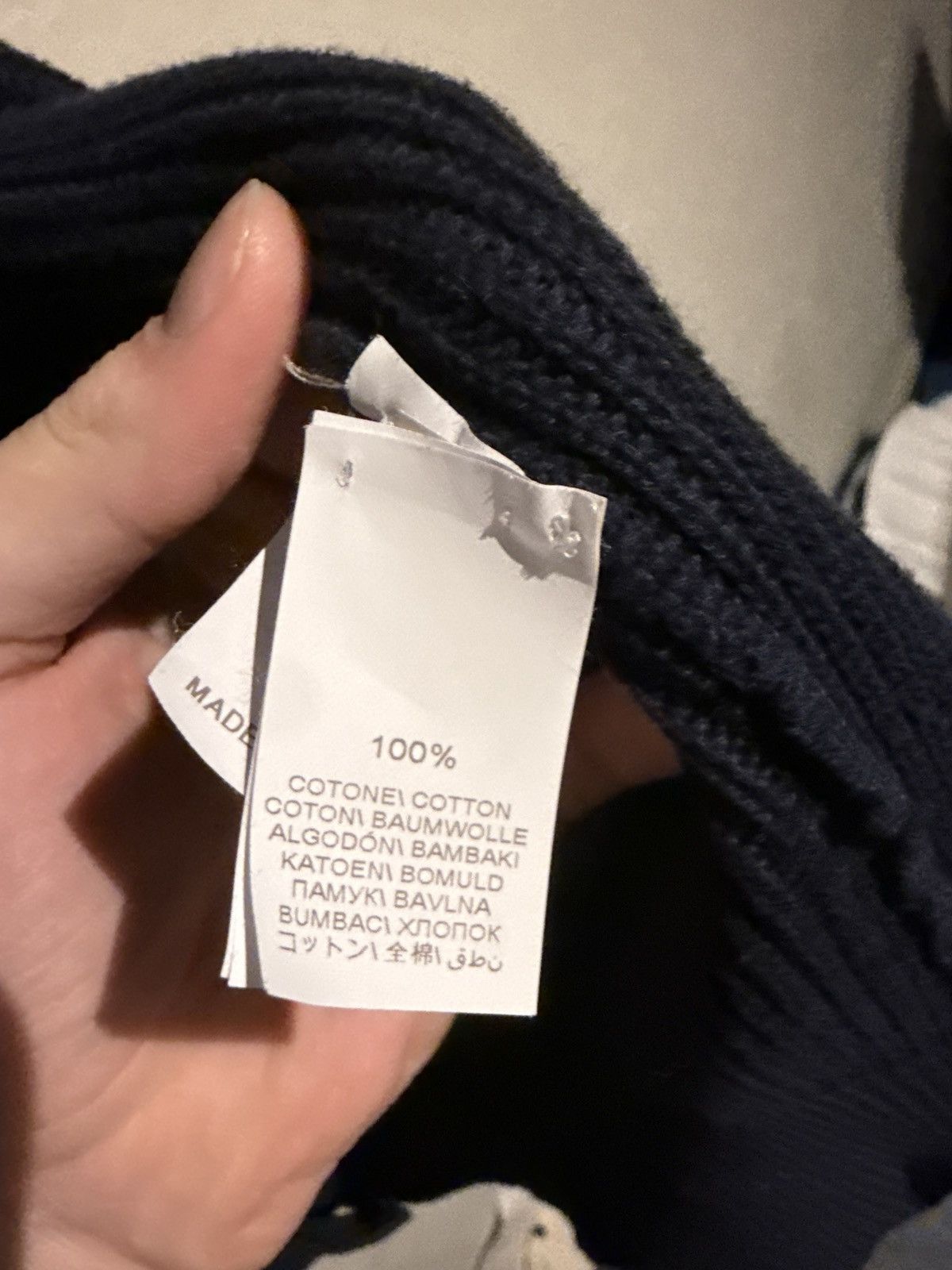 Brunello Cucinelli Navy Brunello Cucinelli Ribbed Cotton Zip Up Size US M / EU 48-50 / 2 - 5 Thumbnail