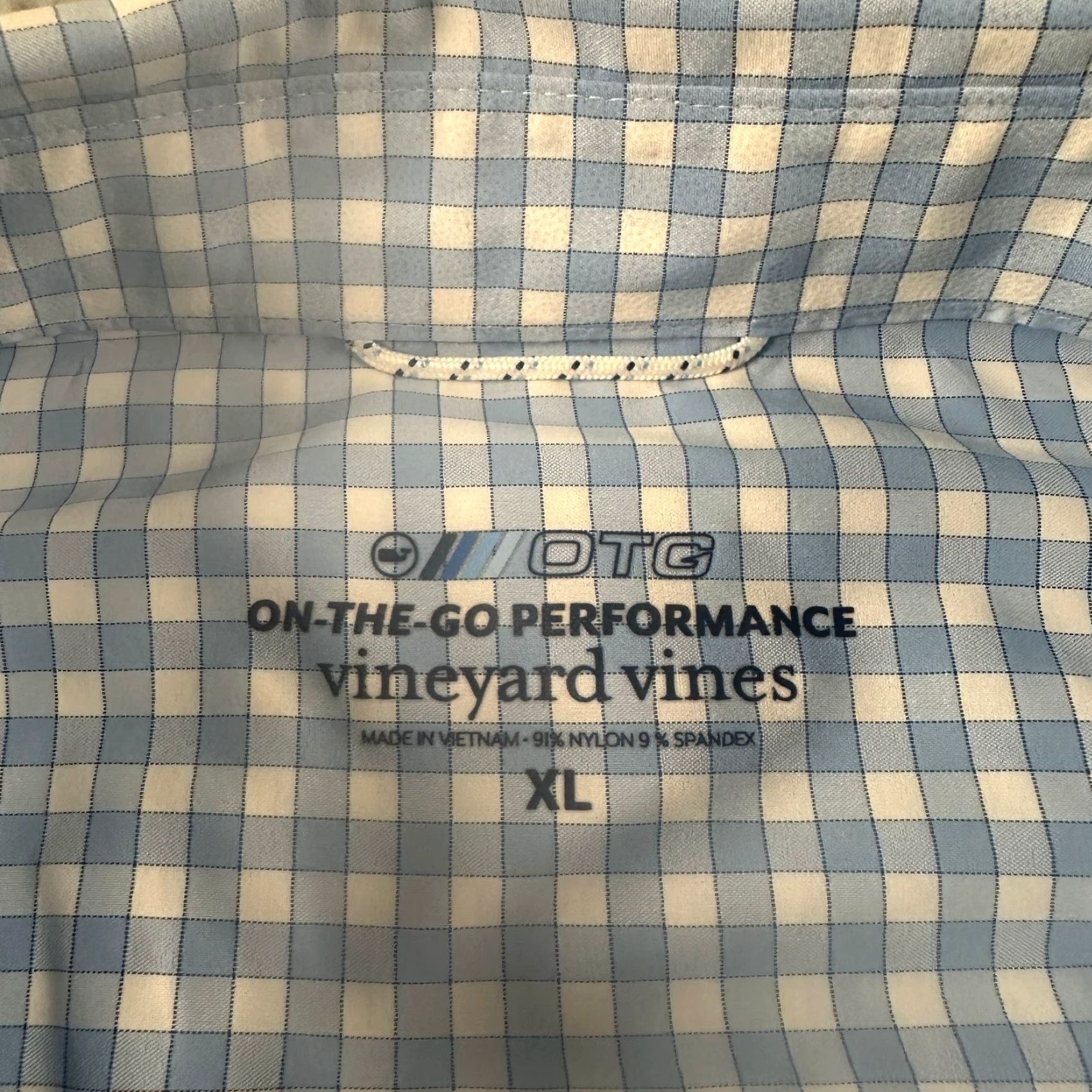 Vineyard Vines Vineyard Vines Shirt Mens XL OTG Performance Light Blue Gingham Button Down Size US XL / EU 56 / 4 - 3 Thumbnail