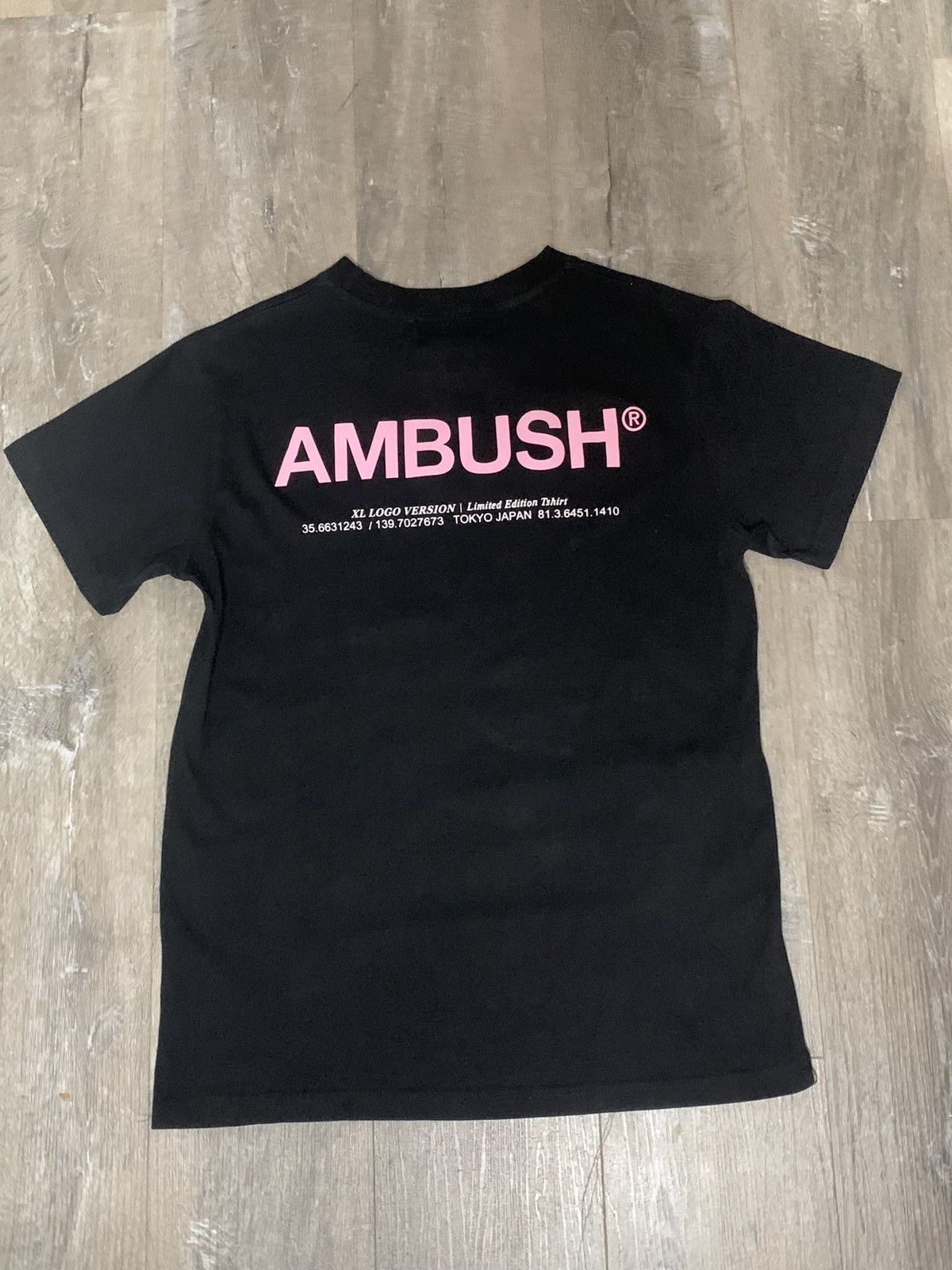 Ambush Design × Japanese Brand × Vintage Ambush XL LOGO t-shrirt pink&black Size US S / EU 44-46 / 1 - 2 Thumbnail