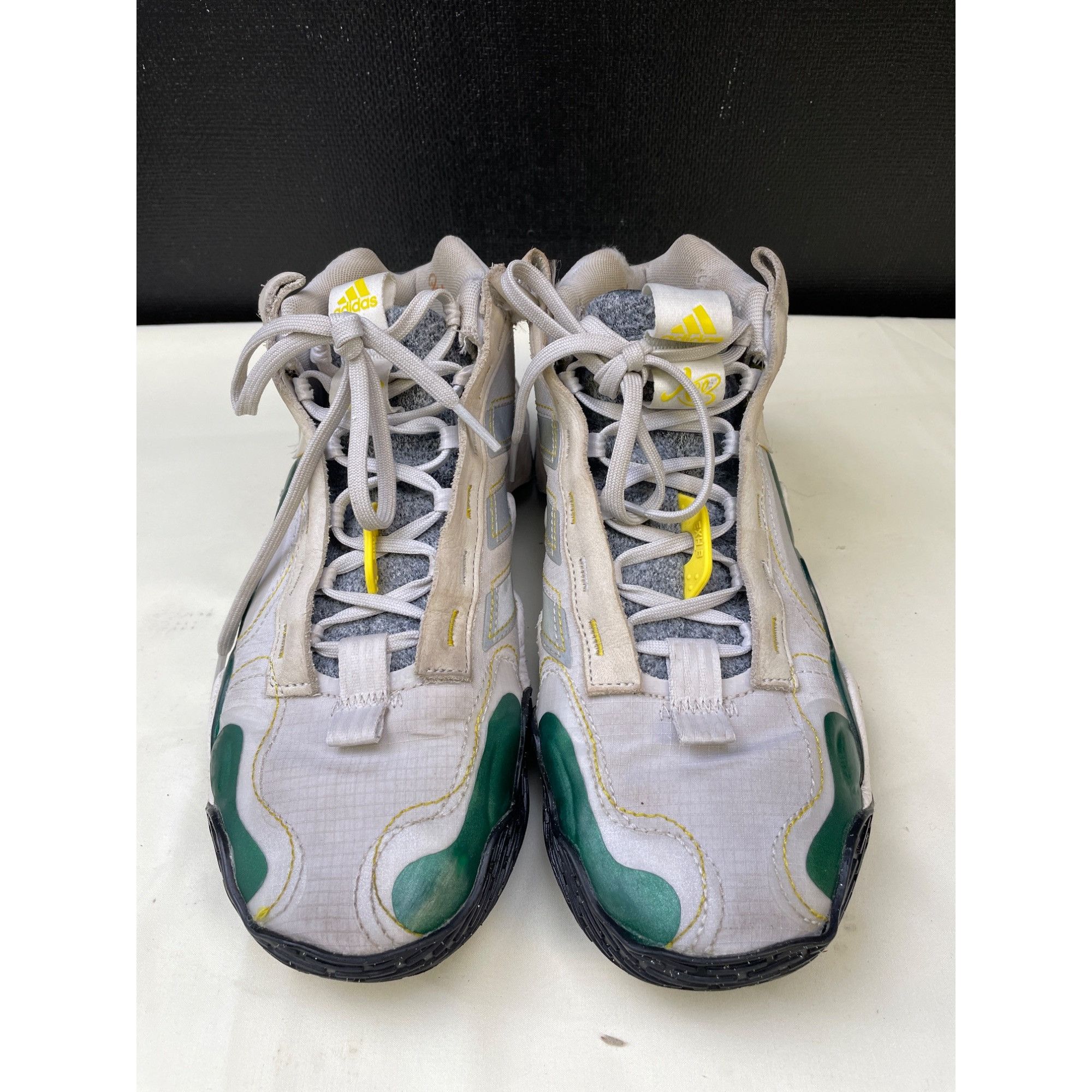 Adidas Adidas Exhibit Men's Gray / Green Basketball Sneakers Size 8 Size US 8.5 / EU 41-42 - 2 Thumbnail
