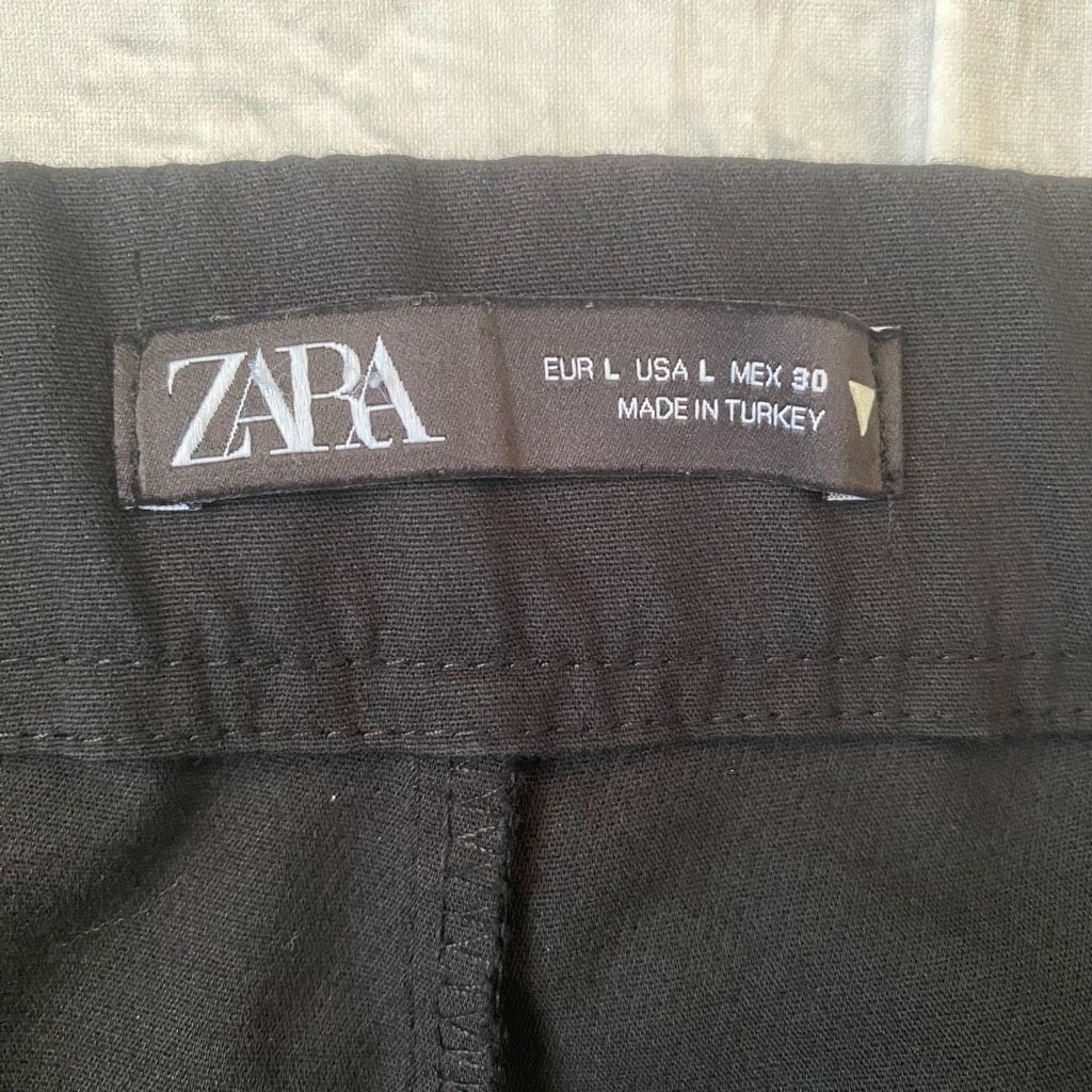 Zara Zara women L pull on stretchy comfy cropped dress pants blac Size 34" / US 12 / IT 48 - 5 Thumbnail
